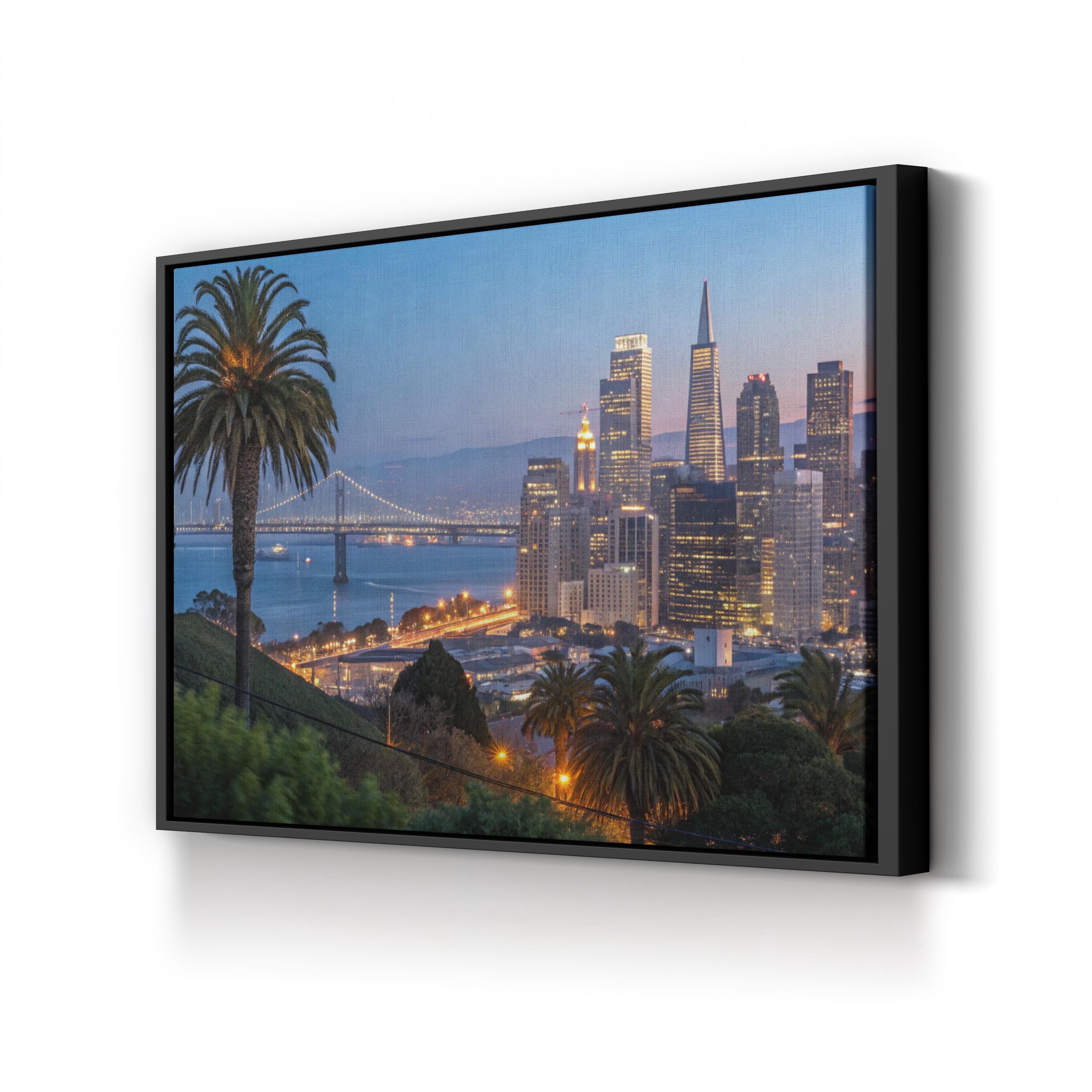 San Francisco Golden Gate at Dusk – Vintage Photography Wall Art | Urban Cityscape Canvas Print