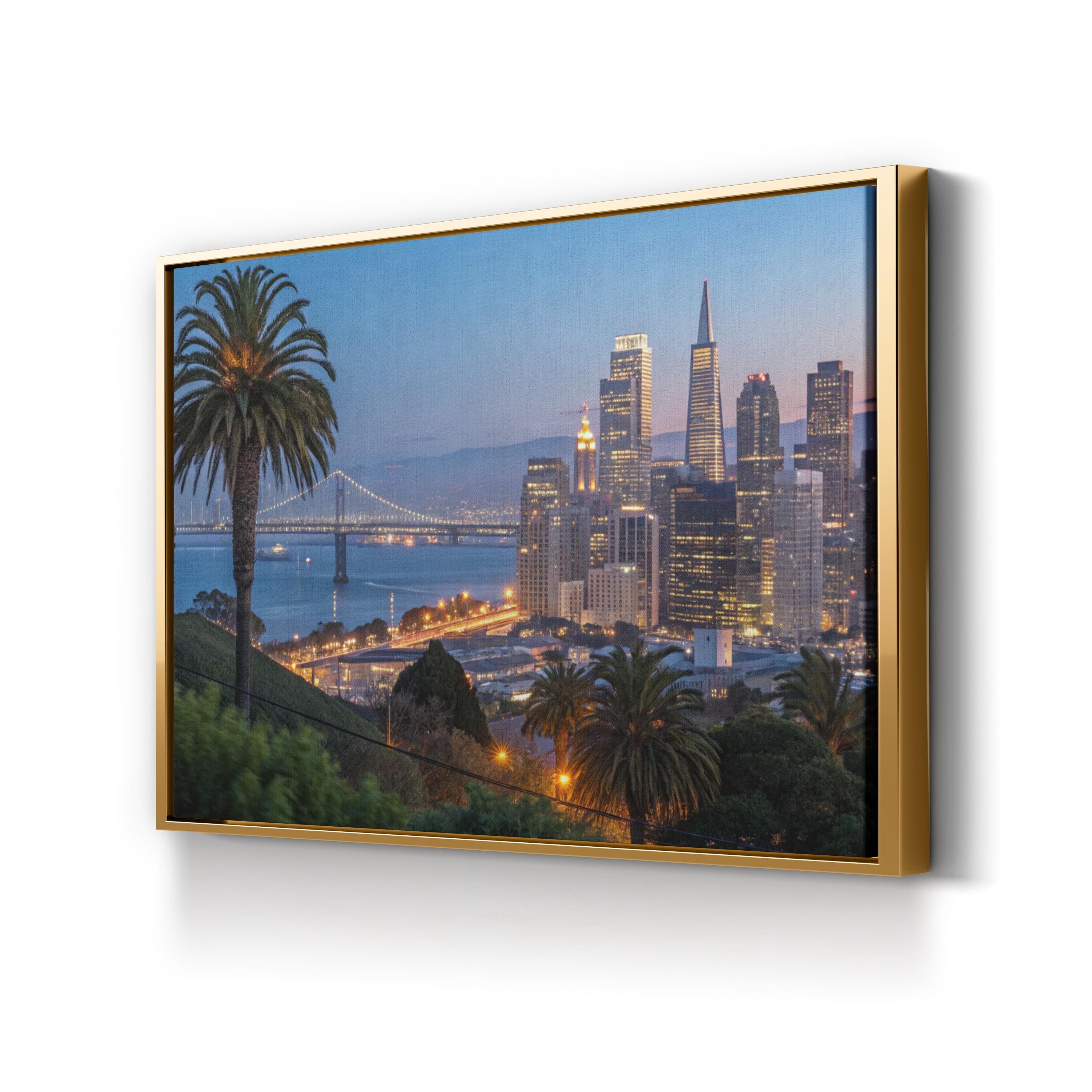 San Francisco Golden Gate at Dusk – Vintage Photography Wall Art | Urban Cityscape Canvas Print