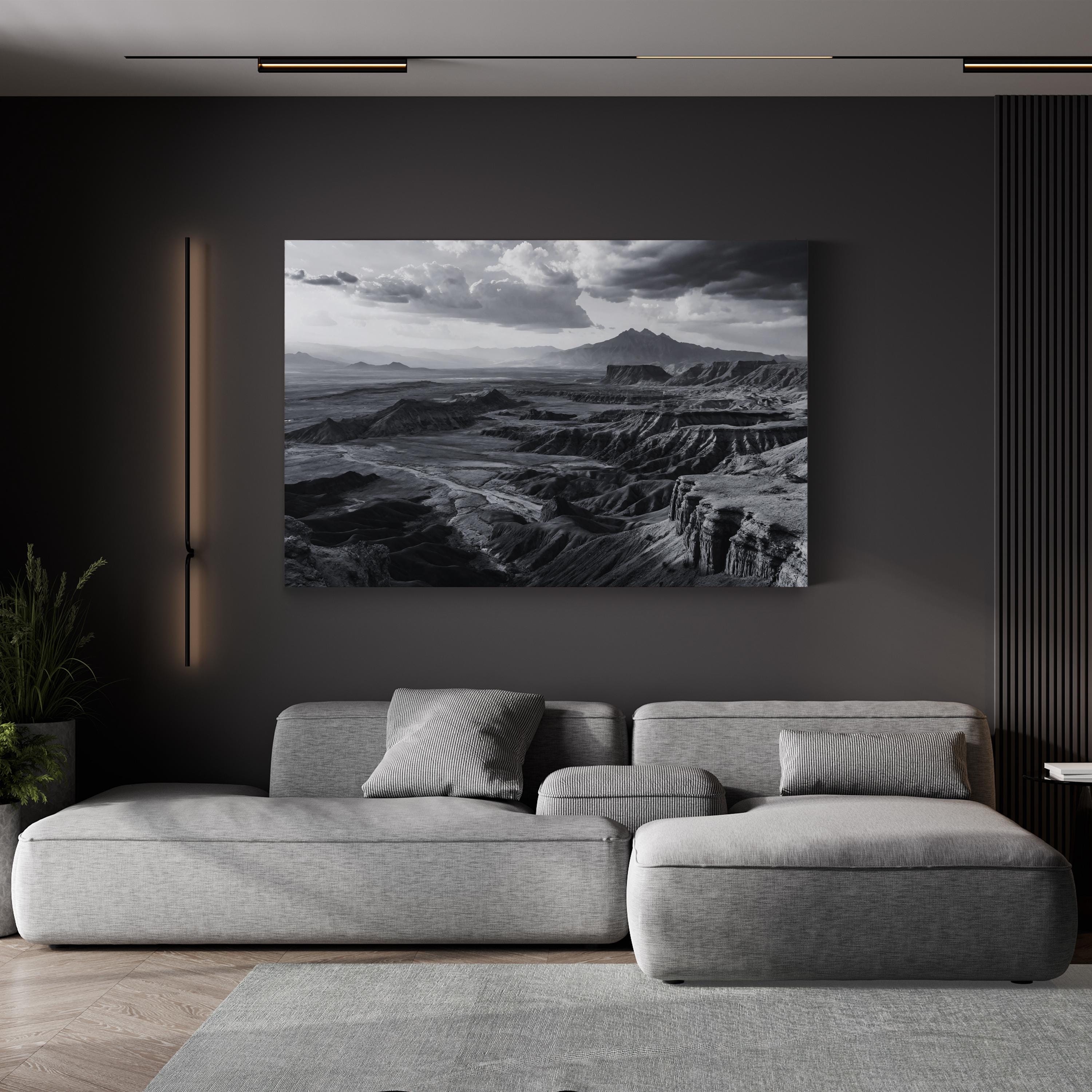 Anza Borrego Desert Black and White – Vintage Photography Wall Art | Scenic Landscape Canvas Print