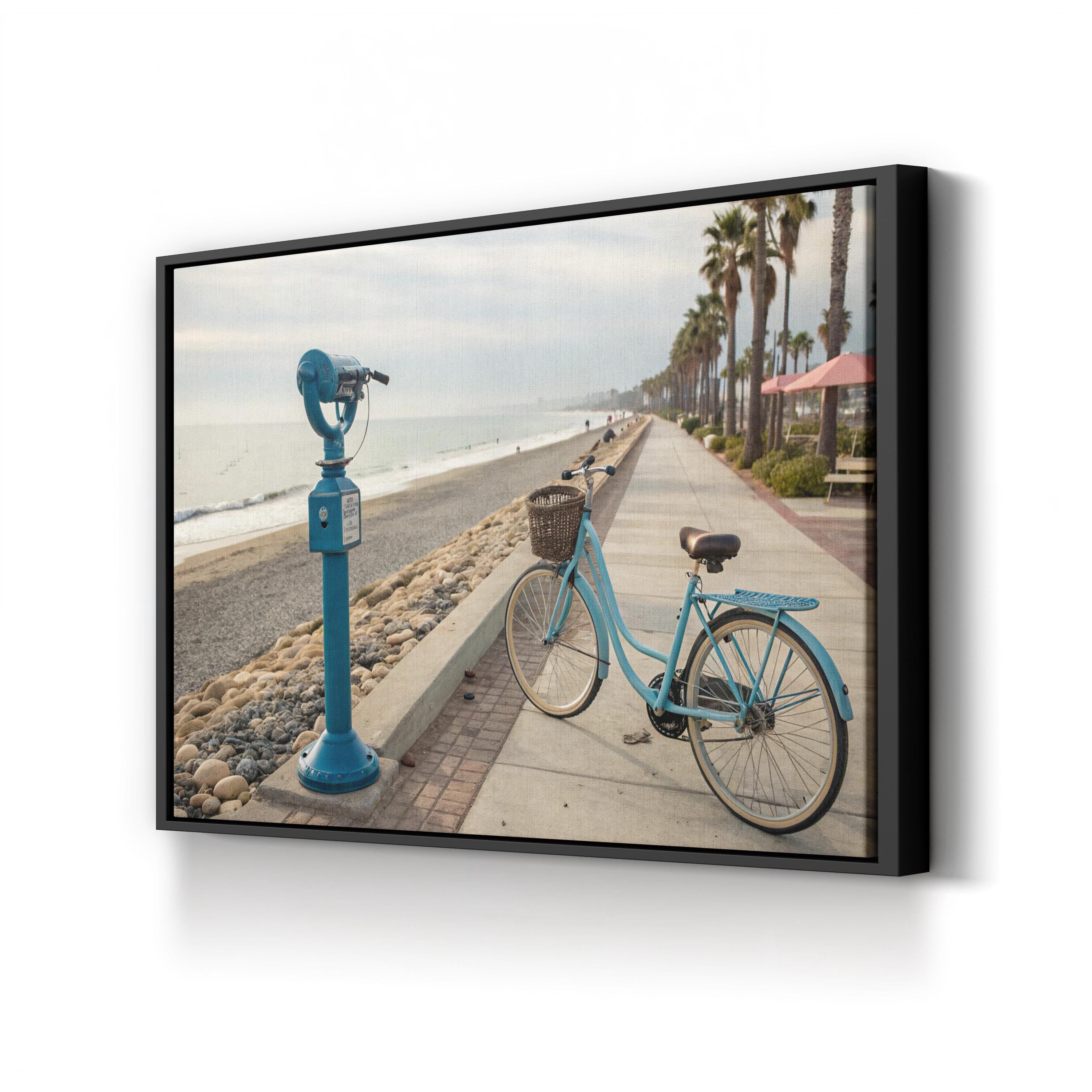 Coastal Promenade Vintage – Vintage Photography Wall Art | Travel Landscape Canvas Print