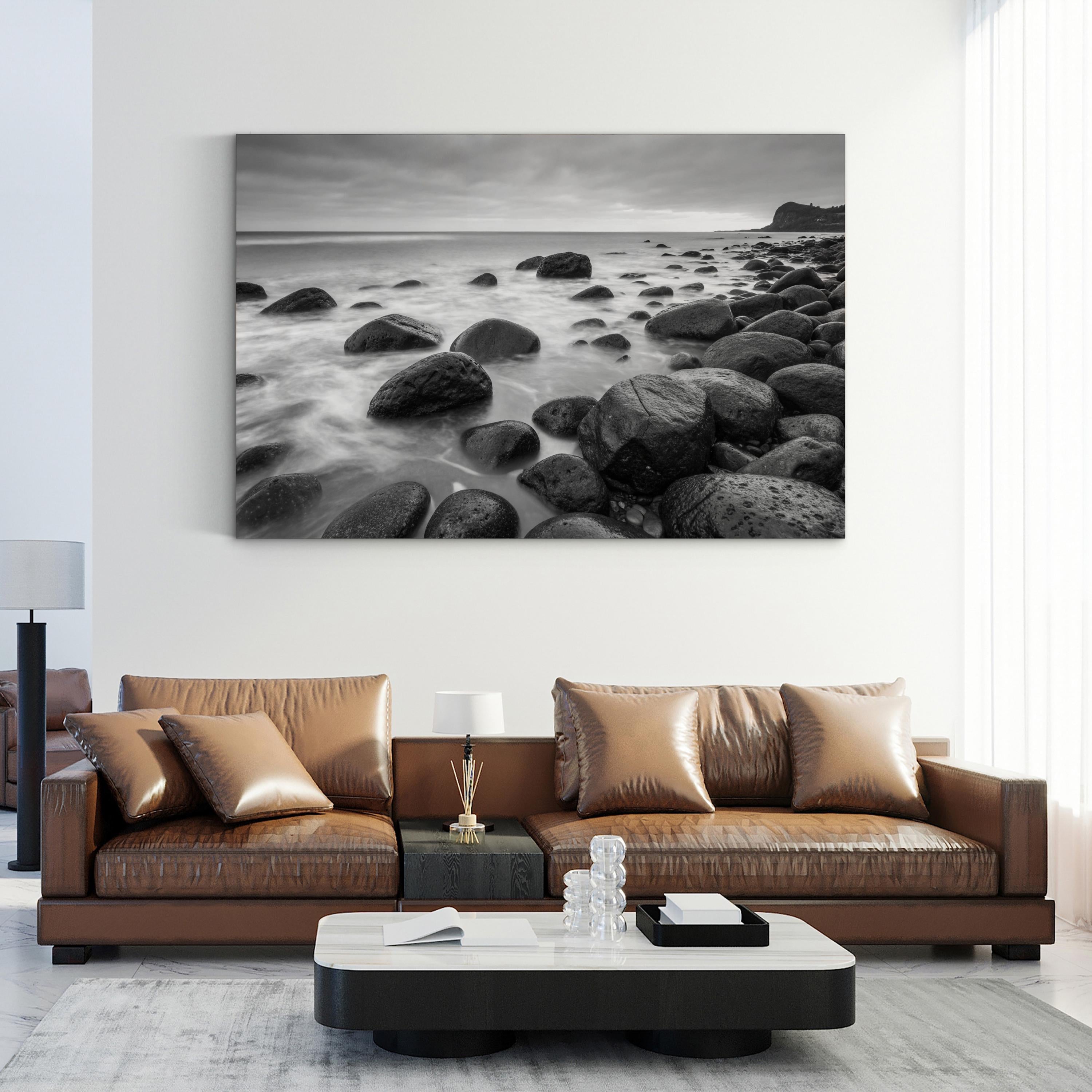 Montauk Beach – Vintage Photography Wall Art | Black & White Ocean Canvas Print