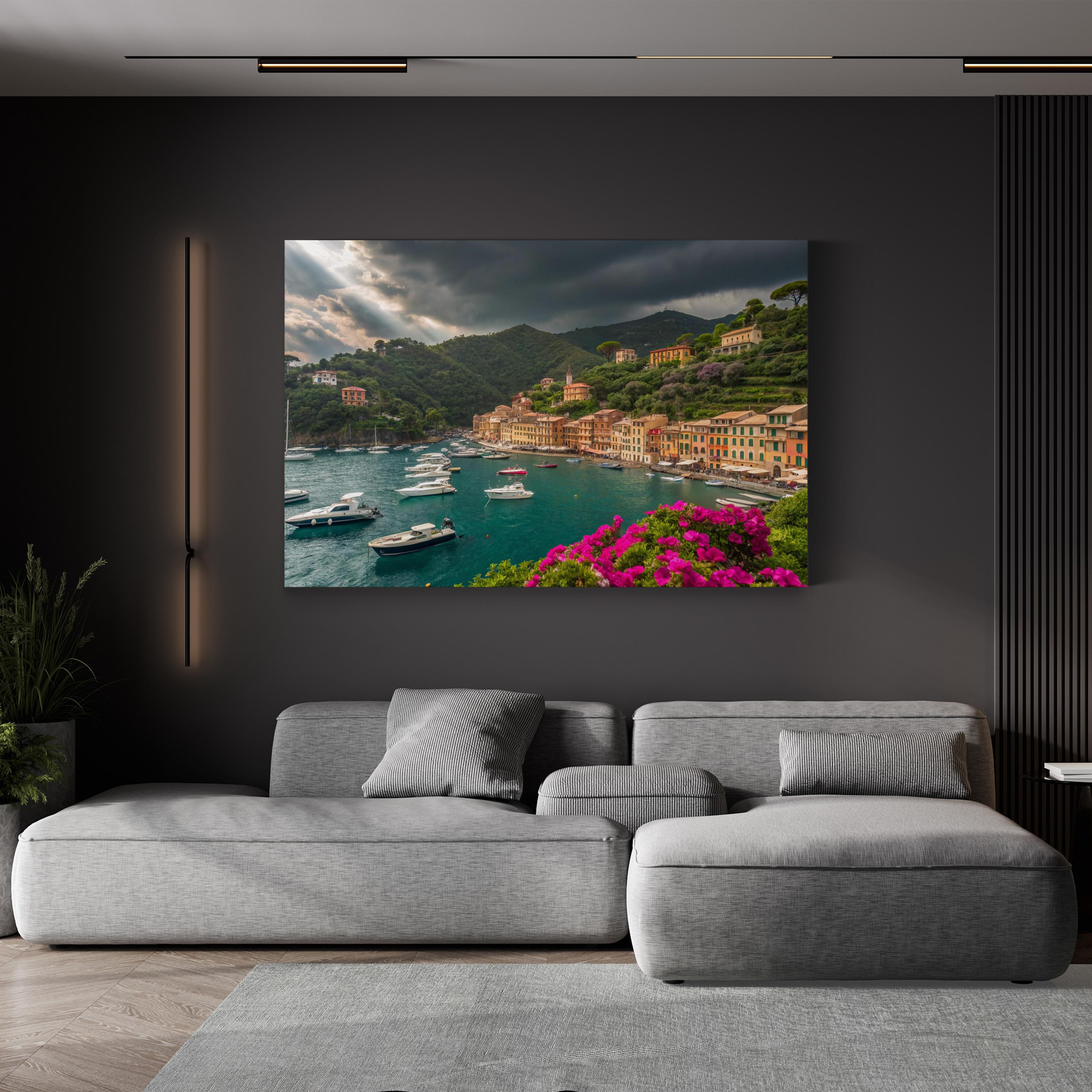Portofino, Italian Riviera, Liguria, Italy Canvas Print: Coastal Village Wall Art