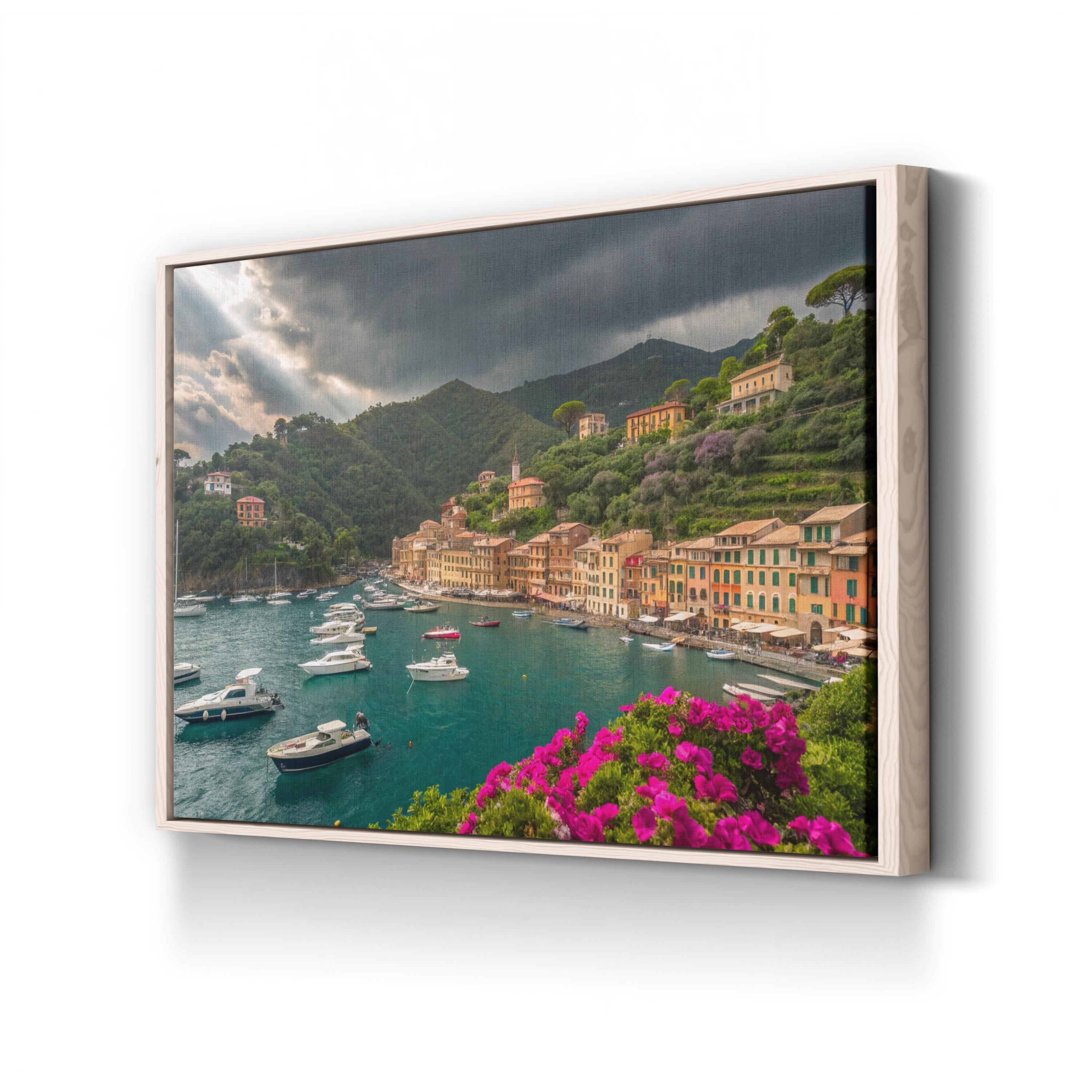 Portofino, Italian Riviera, Liguria, Italy Canvas Print: Coastal Village Wall Art