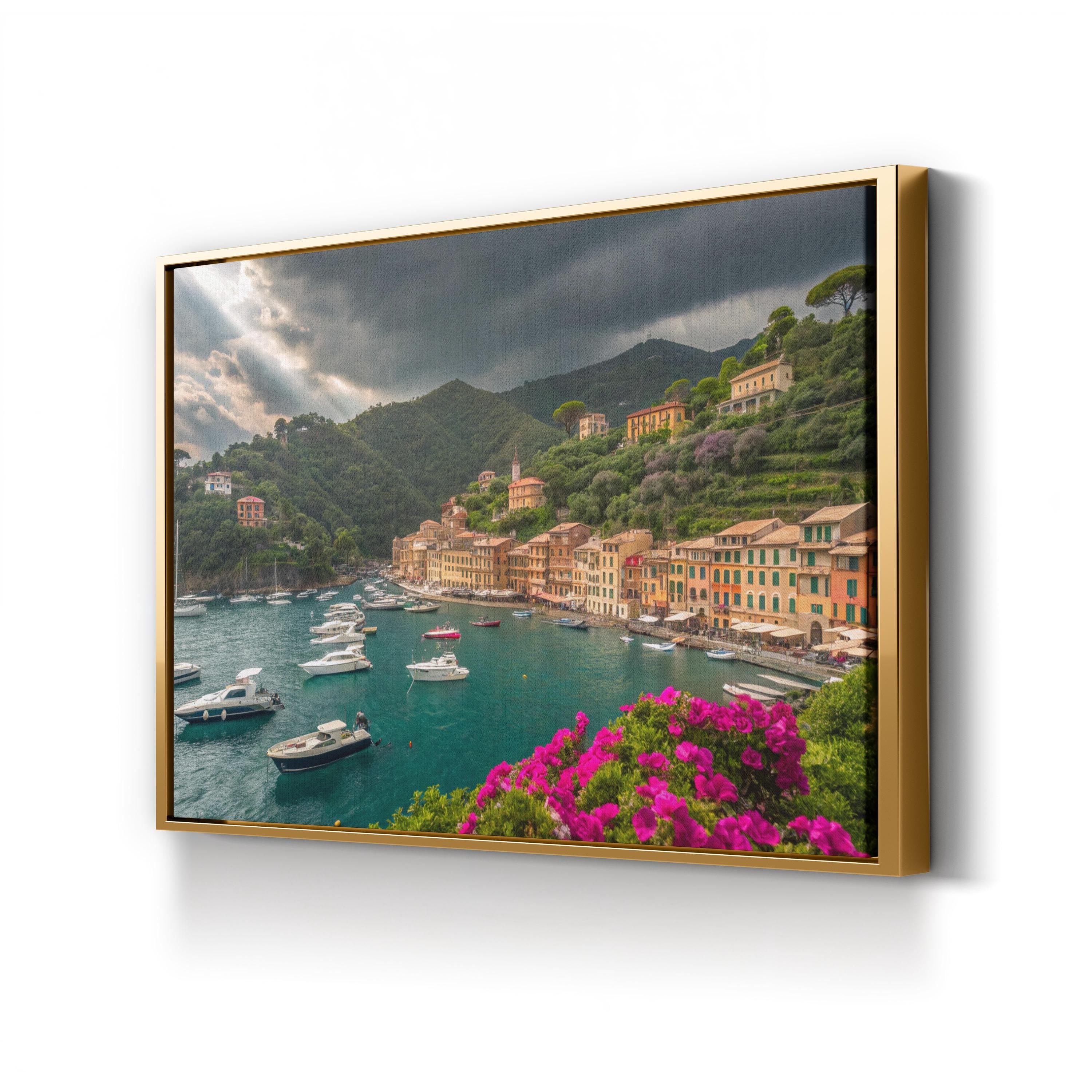 Portofino, Italian Riviera, Liguria, Italy Canvas Print: Coastal Village Wall Art