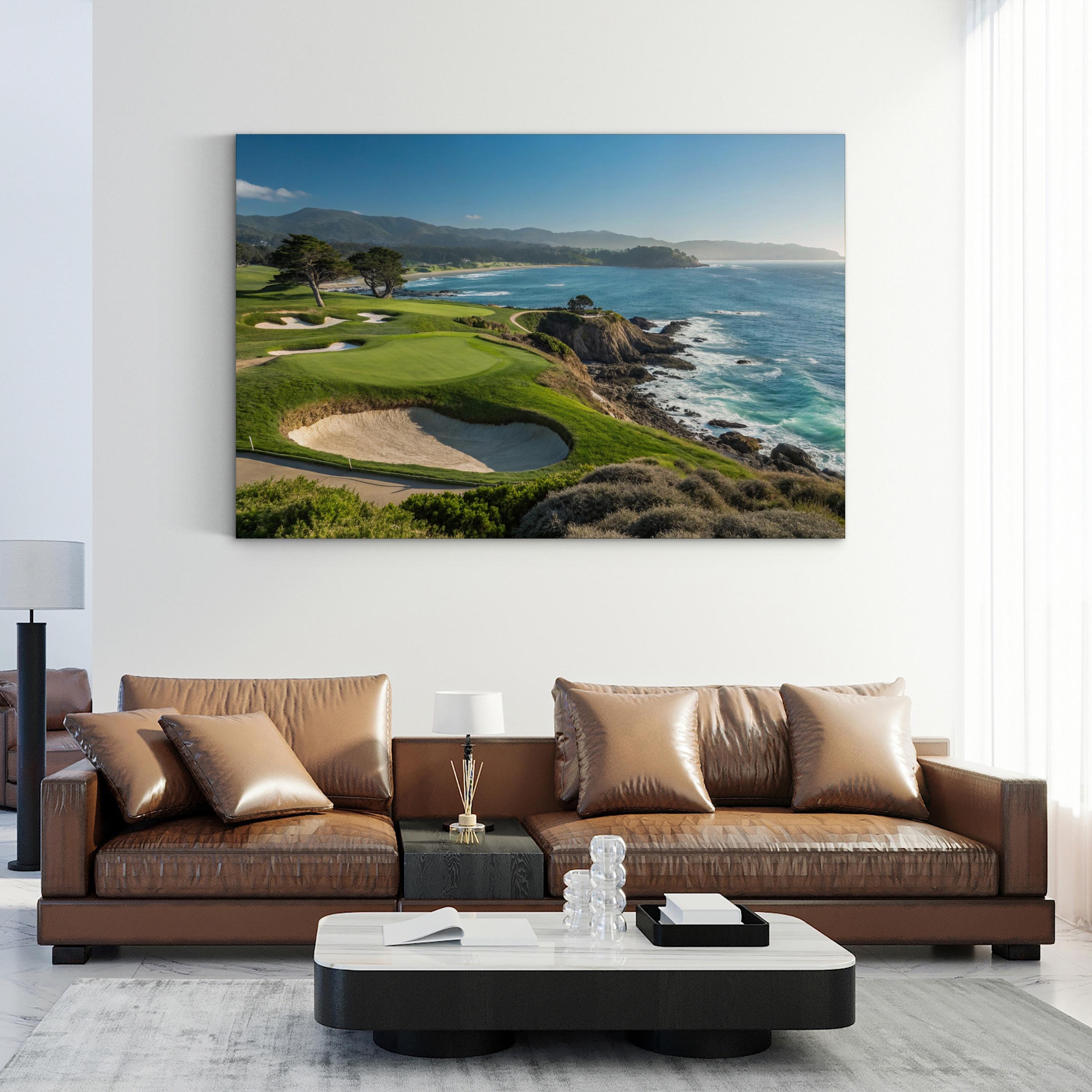 Pebble Beach Canvas Wall Art | Pebble Beach, California Coastal Landscape Print