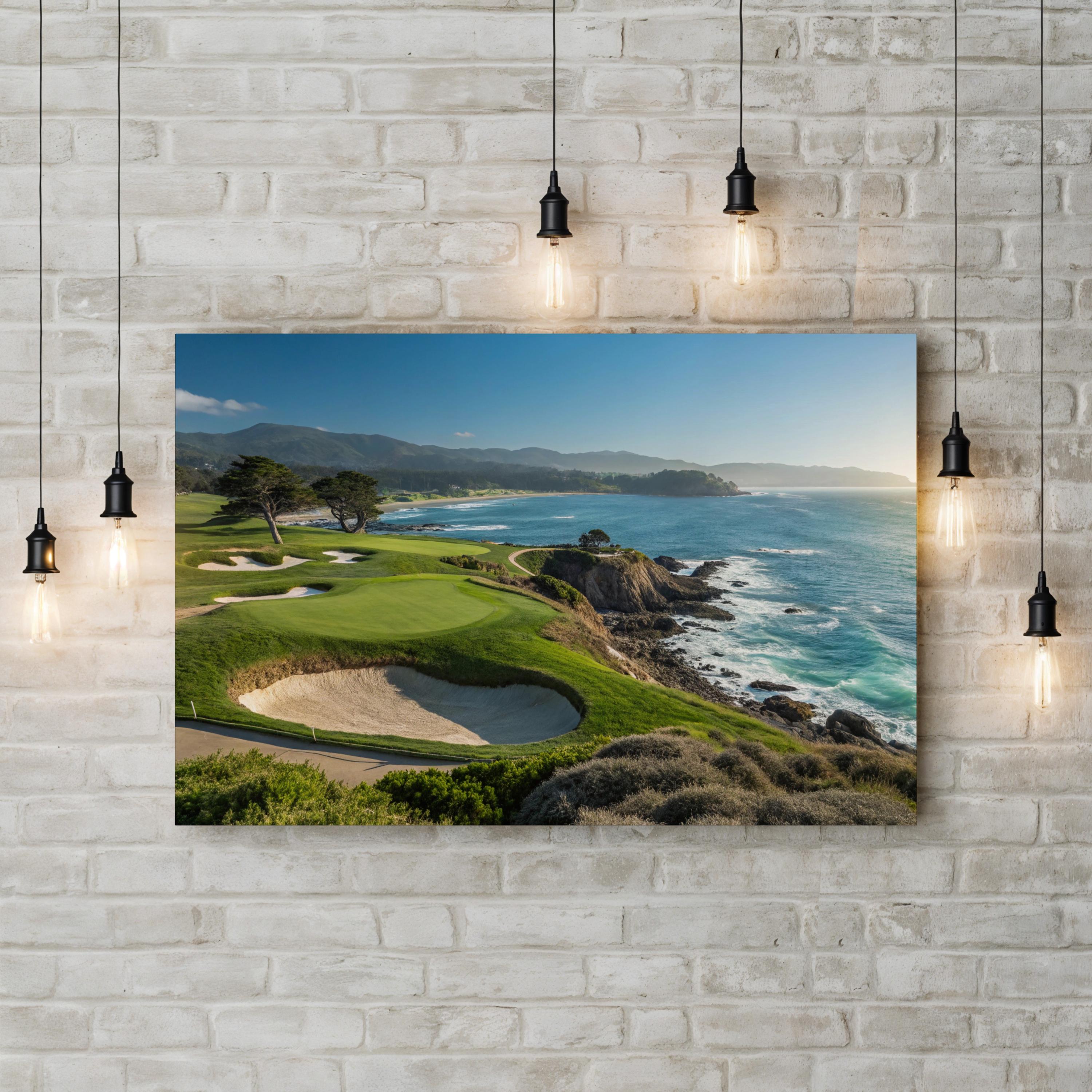 Pebble Beach Canvas Wall Art | Pebble Beach, California Coastal Landscape Print