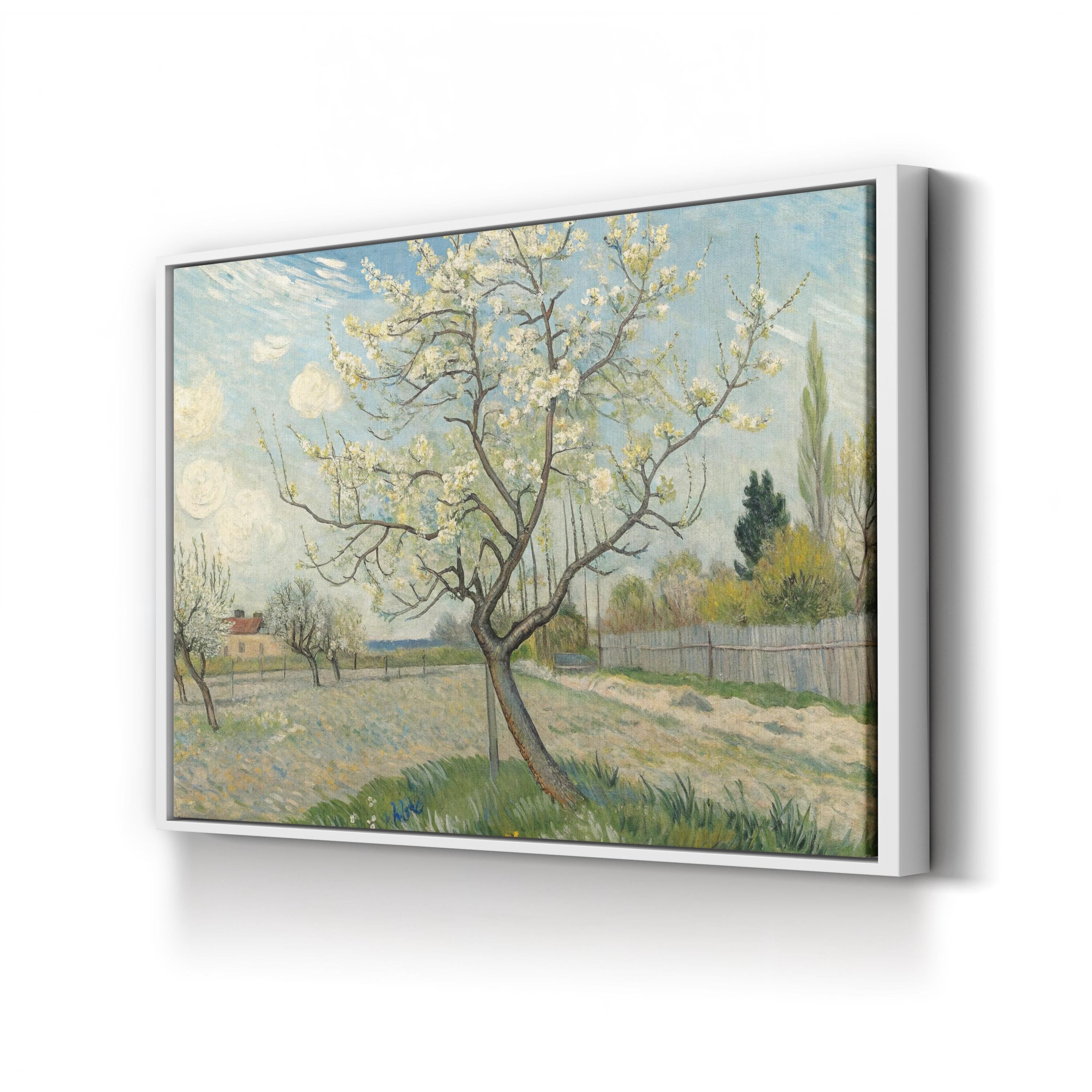 Spring Blossom Pear Tree – Period Illustration Wall Art | Floral Landscape Canvas Print