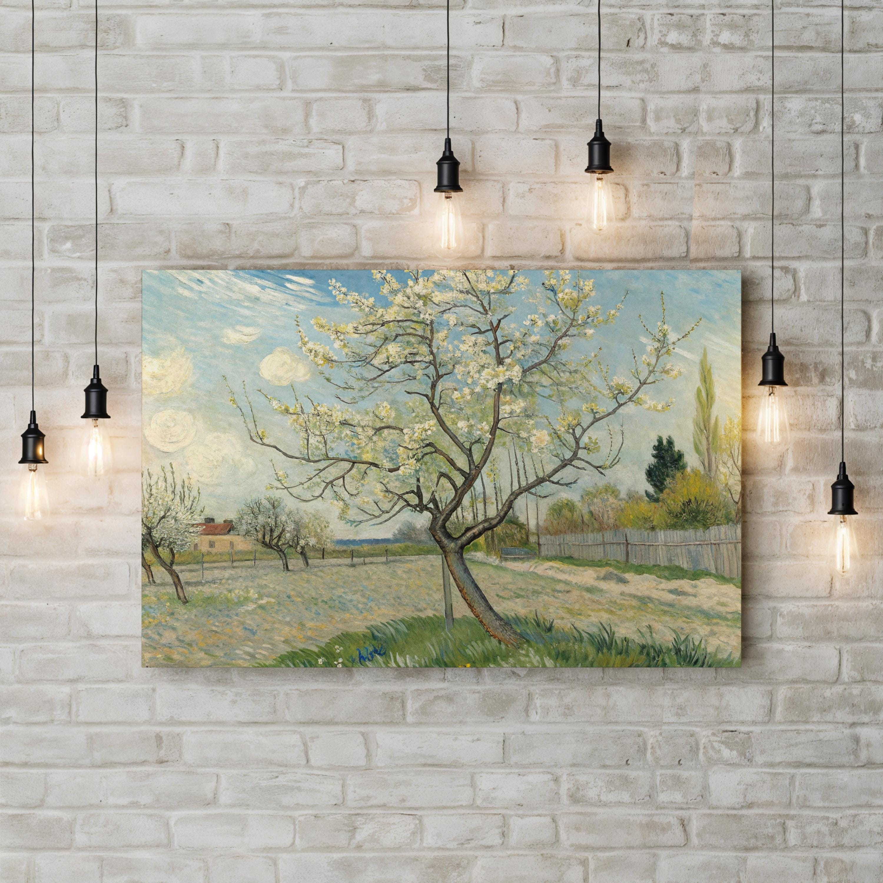 Spring Blossom Pear Tree – Period Illustration Wall Art | Floral Landscape Canvas Print