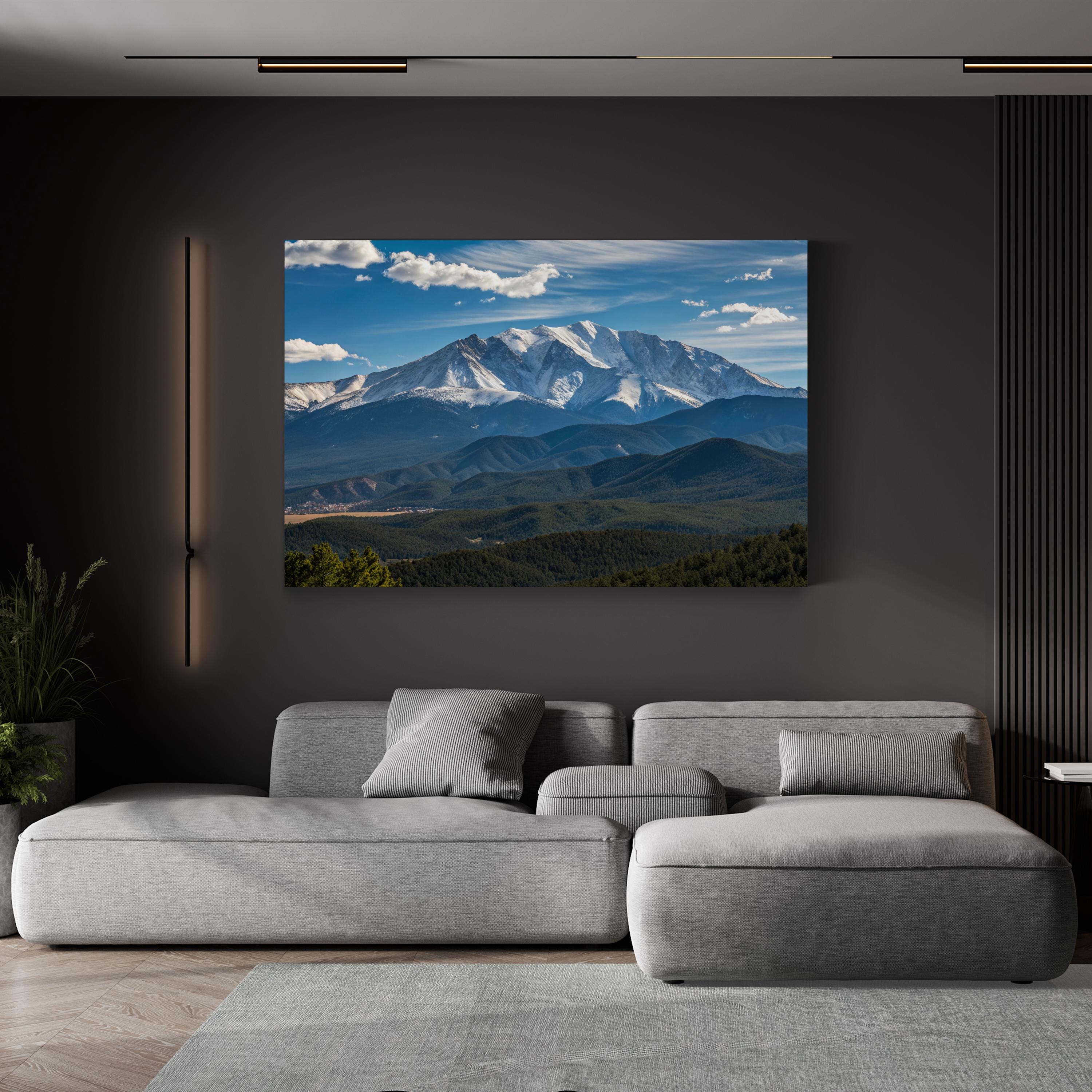 Pikes Peak – Vintage Photography Wall Art | Colorado Mountain Canvas Print