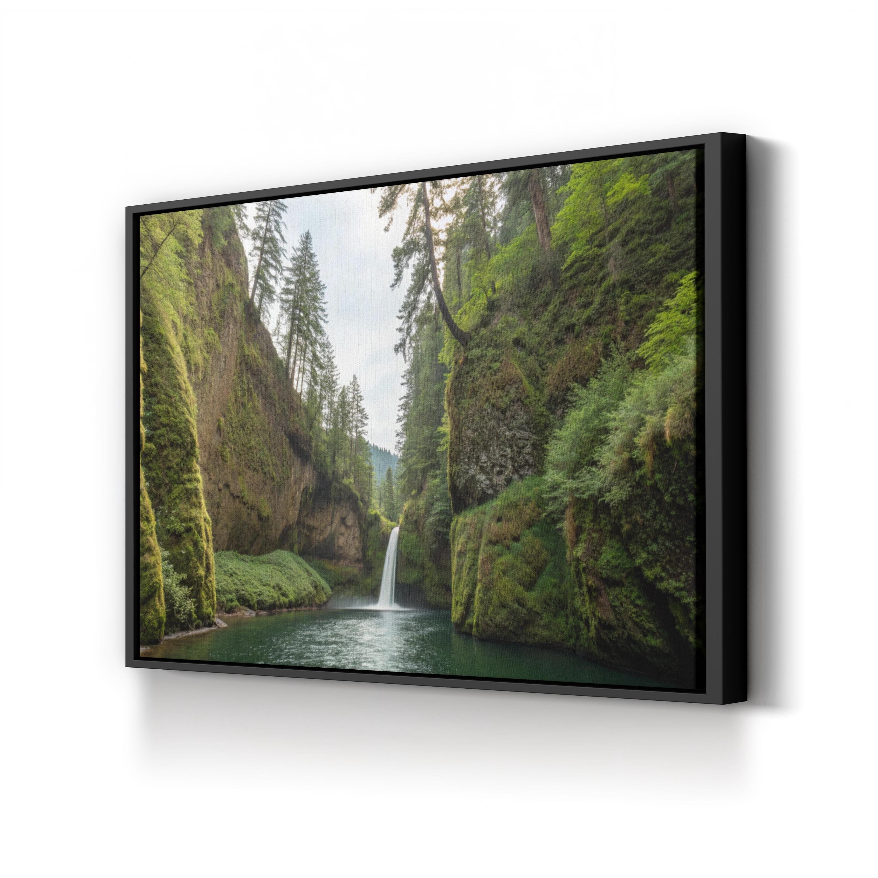 Punch Bowl Falls – Vintage Photography Wall Art | Waterfall Landscape Canvas Print