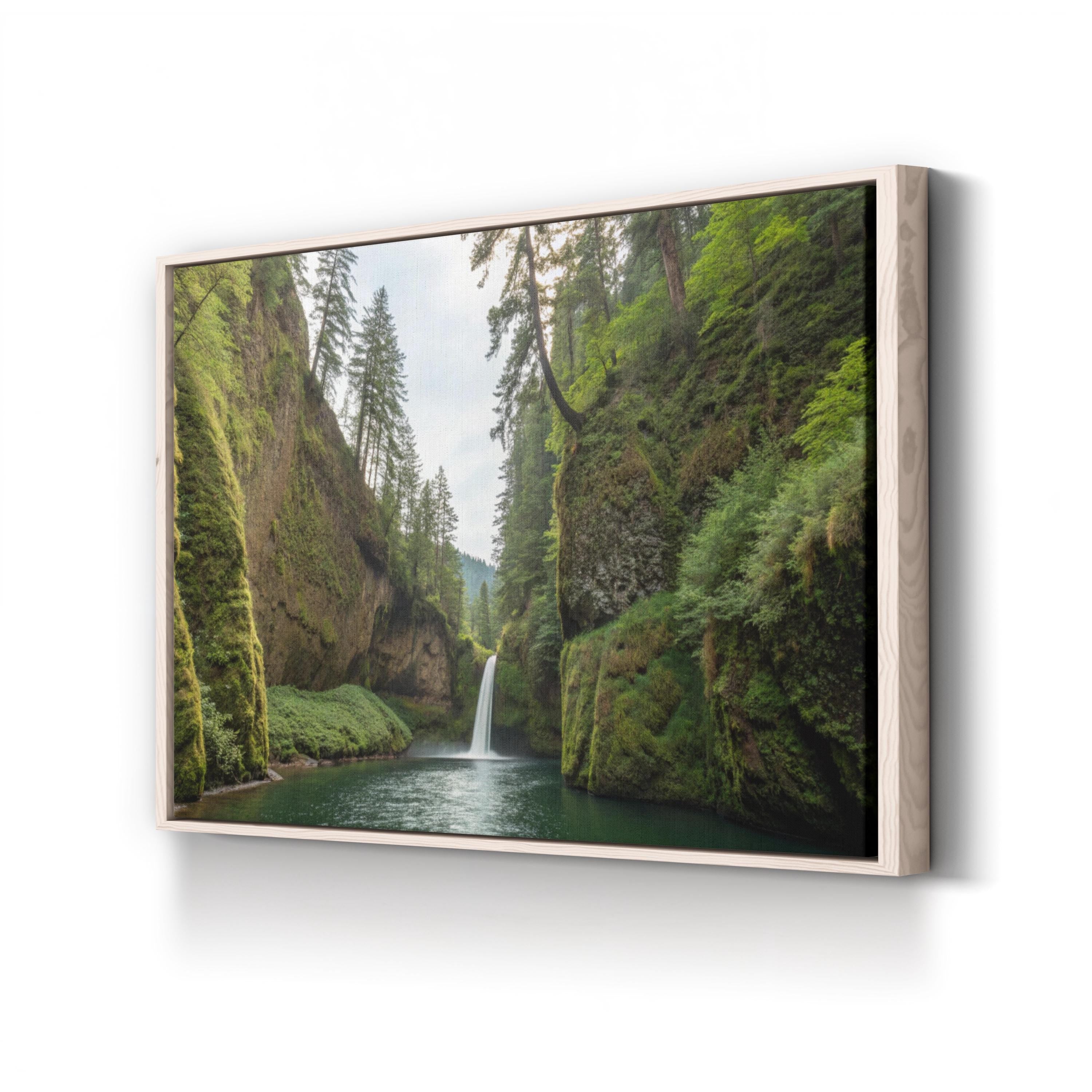Punch Bowl Falls – Vintage Photography Wall Art | Waterfall Landscape Canvas Print
