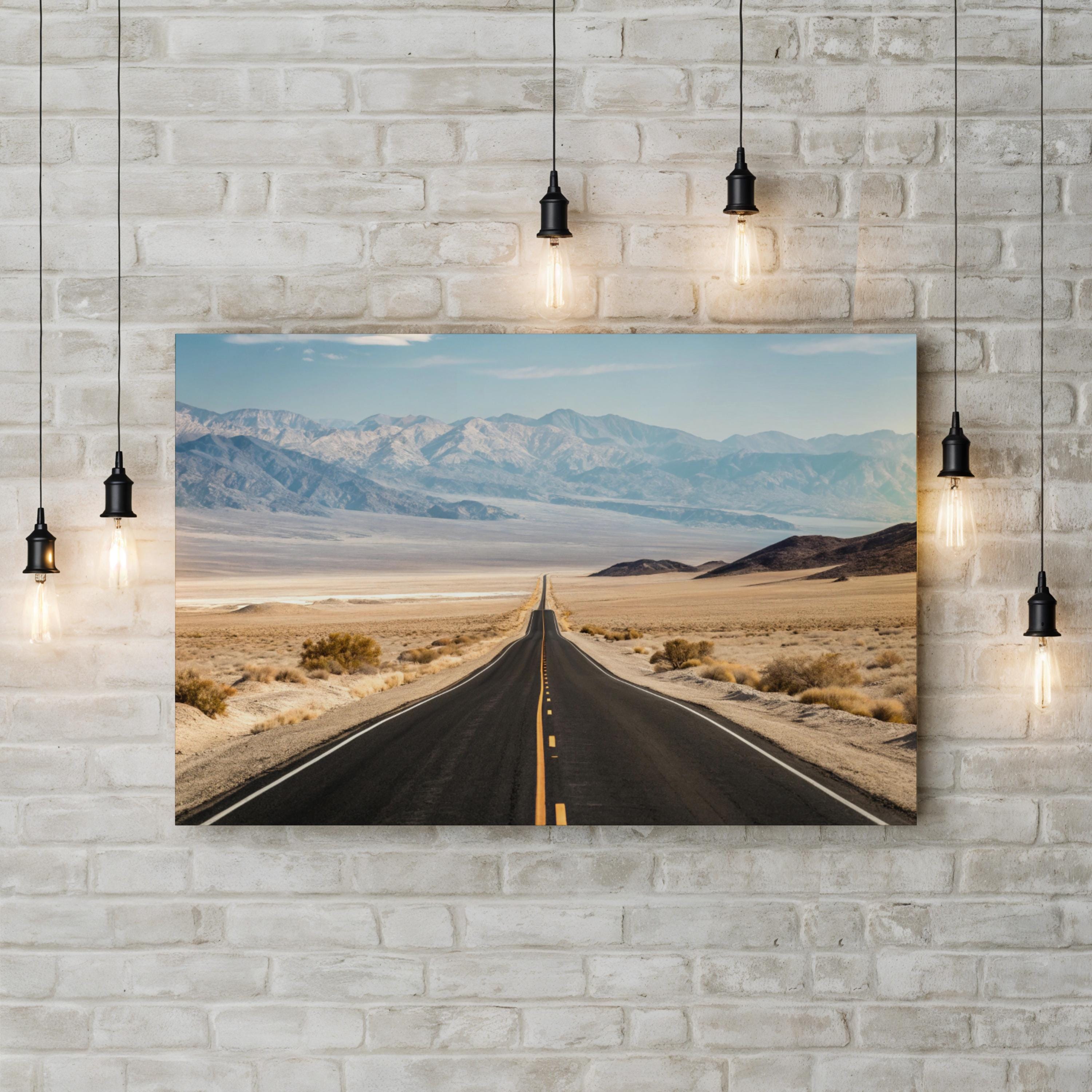 Road to Death Valley – Vintage Photography Wall Art | Desert Landscape Canvas Print