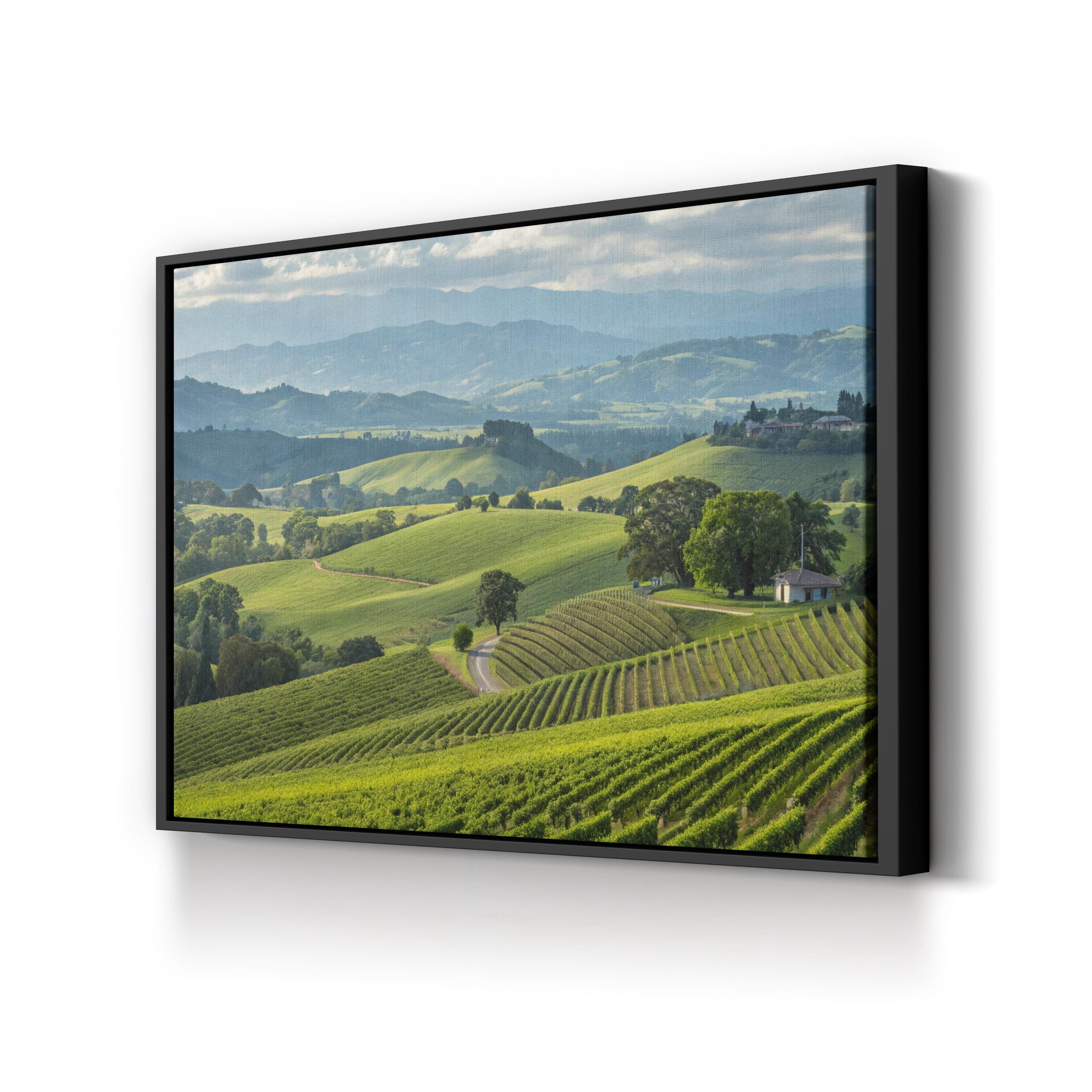 Sonoma Vineyard Hills – Vintage Photography Wall Art | Wine Country Canvas Print
