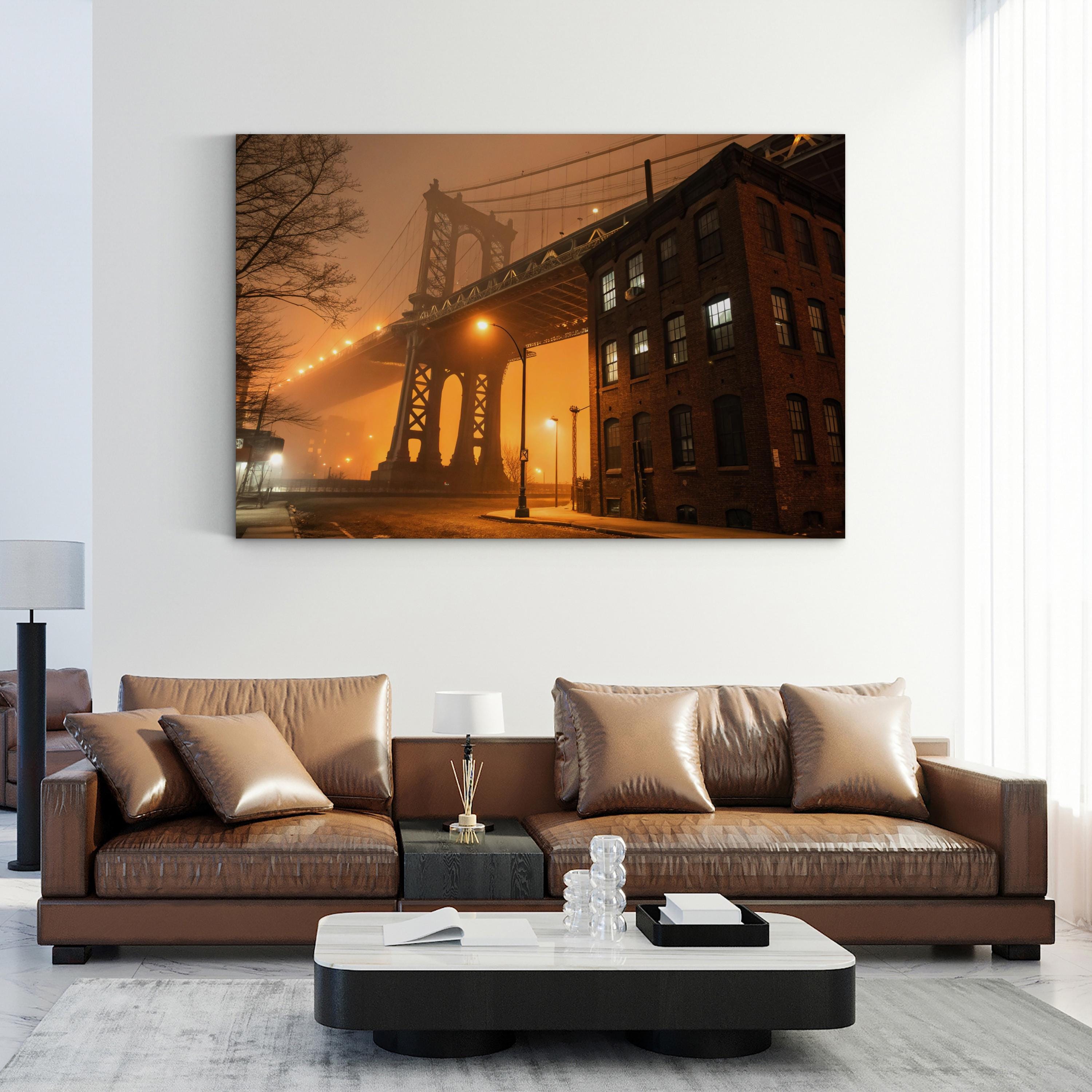 Golden Gate Bridge Foggy Skyline – Vintage Photography Wall Art | San Francisco Canvas Print