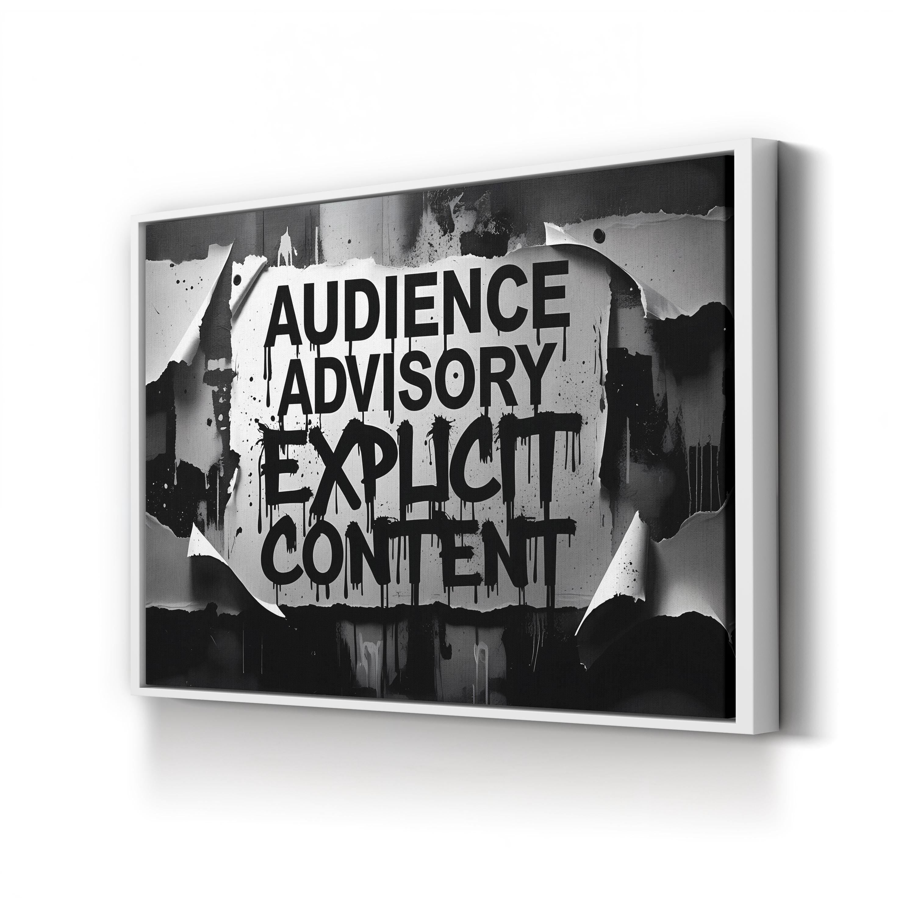 Audience Advisory Graffiti Canvas – Pop Street Art Wall Print