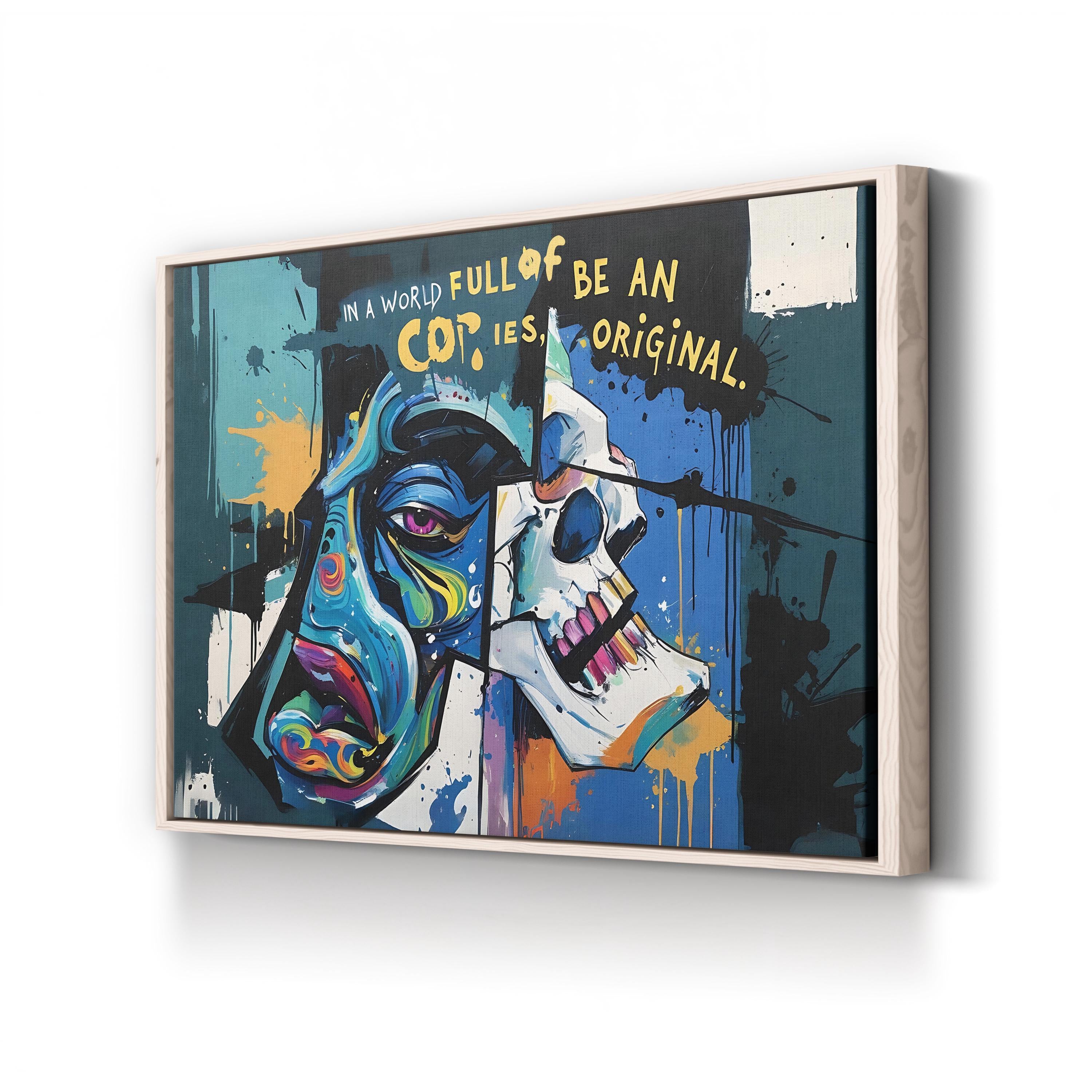 BE AN ORIGINAL – Period Illustration Wall Art | Motivational Street Canvas Print
