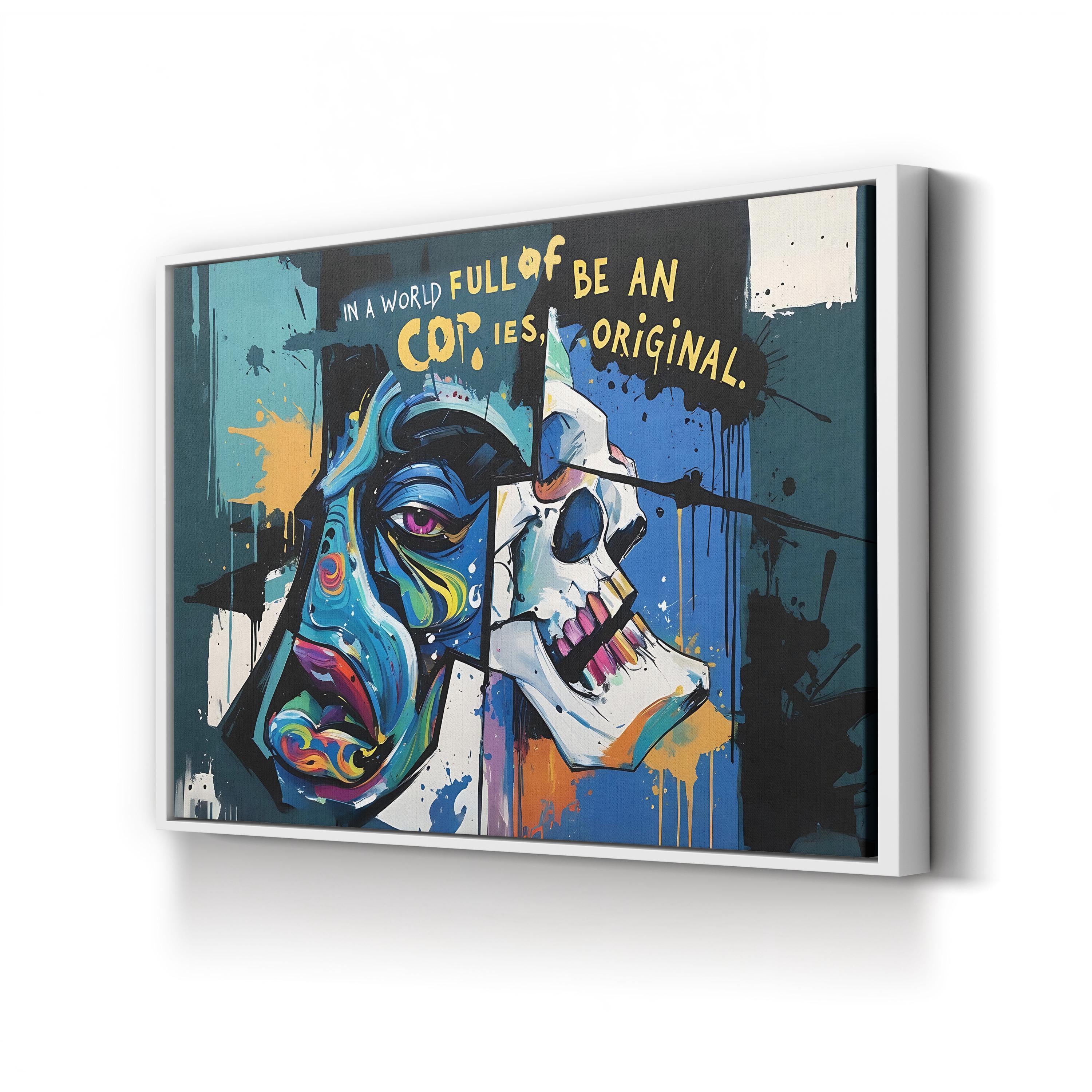 BE AN ORIGINAL – Period Illustration Wall Art | Motivational Street Canvas Print