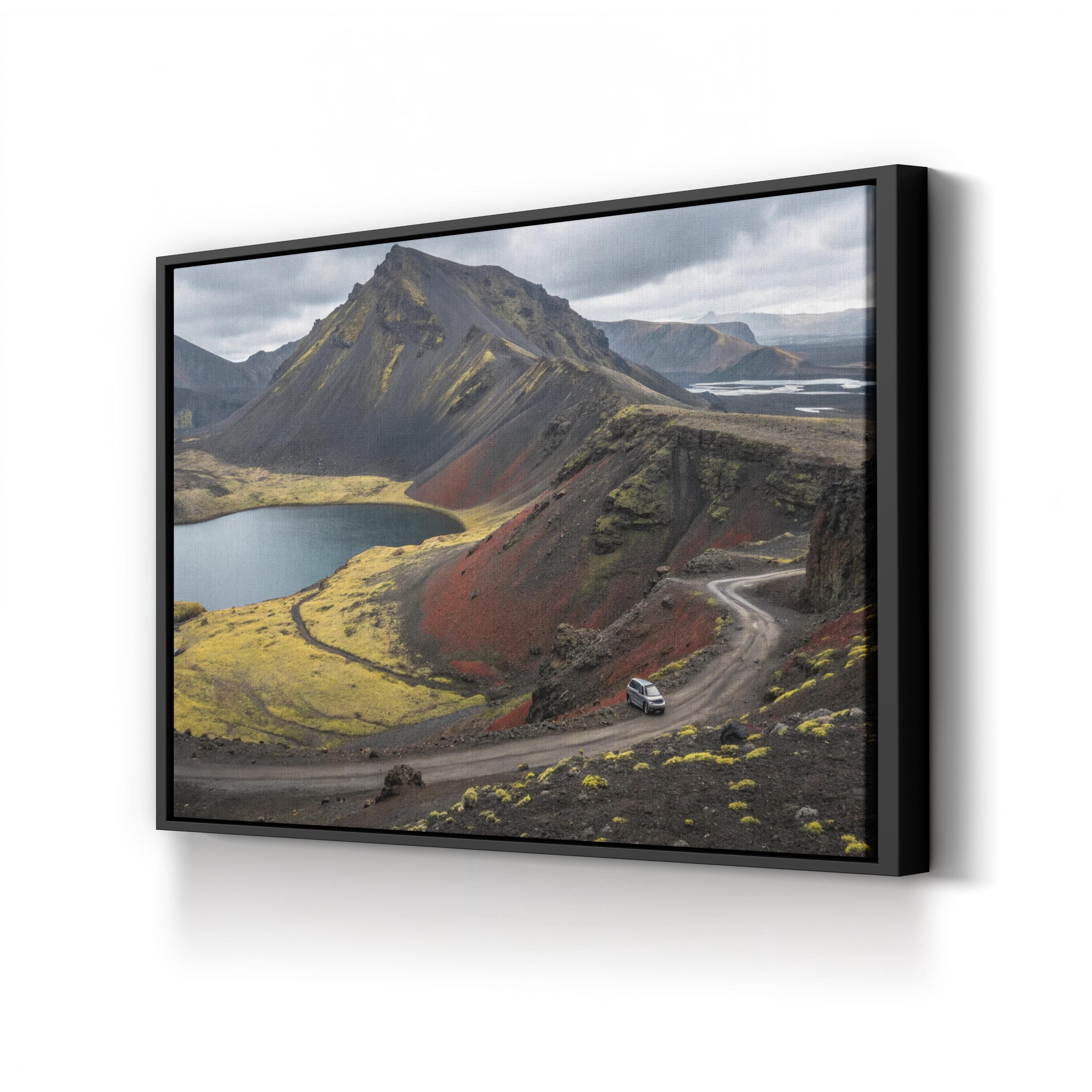 Icelandic Mountain Landscape – Vintage Photography Wall Art | Nordic Canvas Print