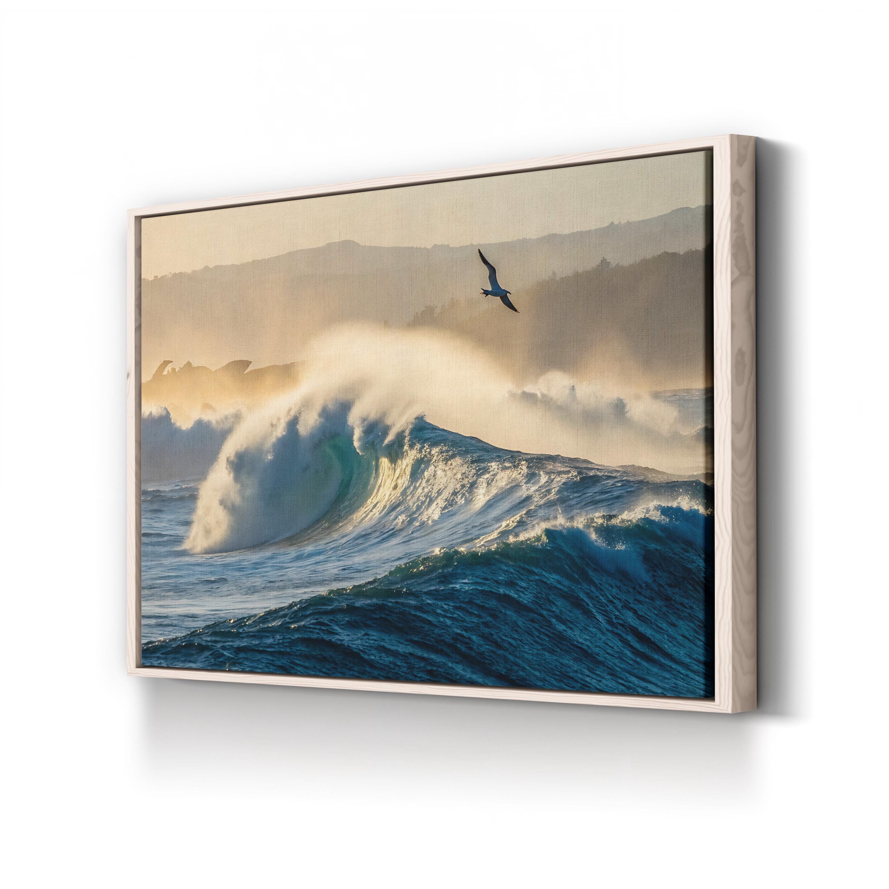 California Wave Surf – Vintage Photography Wall Art | Coastal Ocean Canvas Print