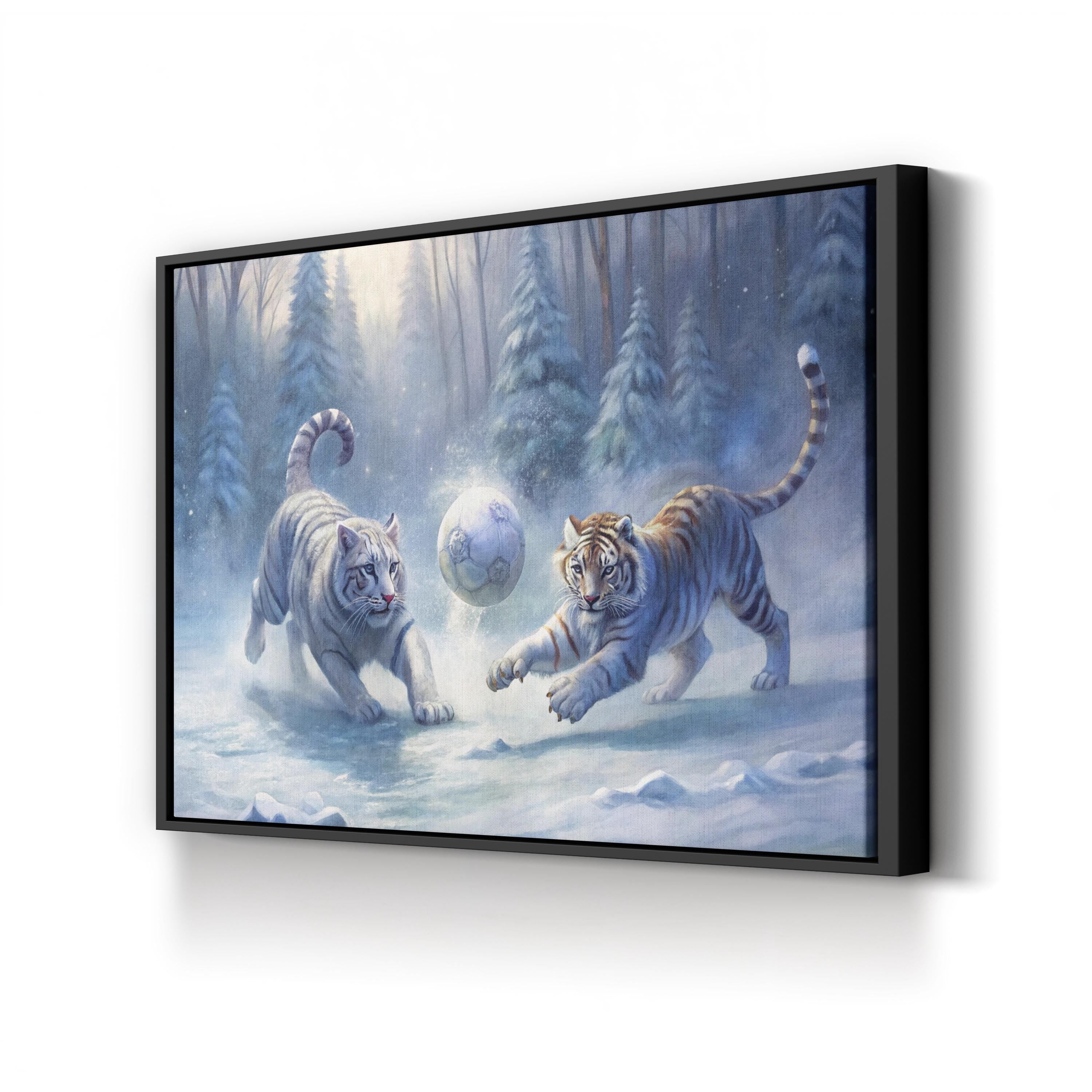 Fierce Tiger Soccer Canvas Print: Motivational Sports Art