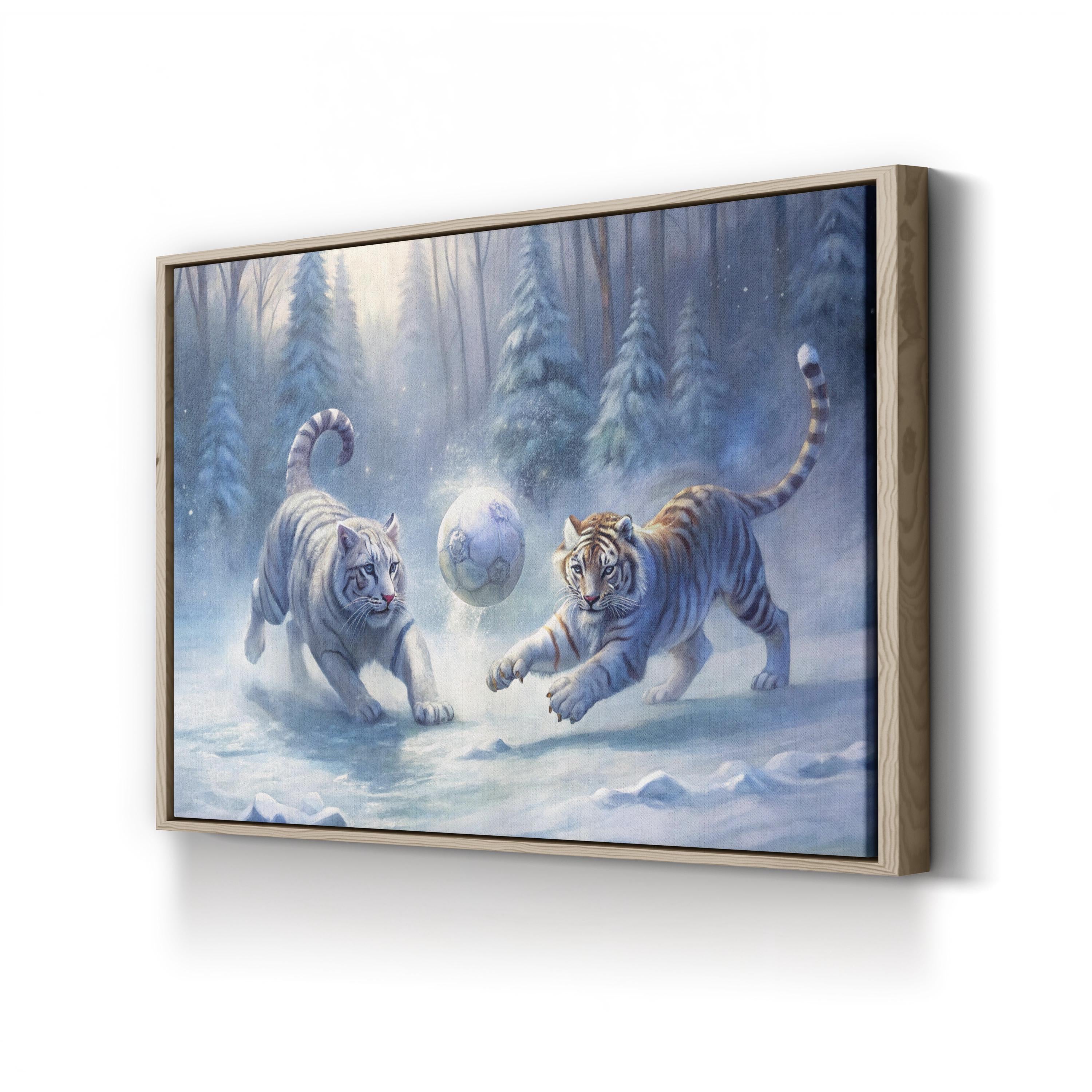 Fierce Tiger Soccer Canvas Print: Motivational Sports Art