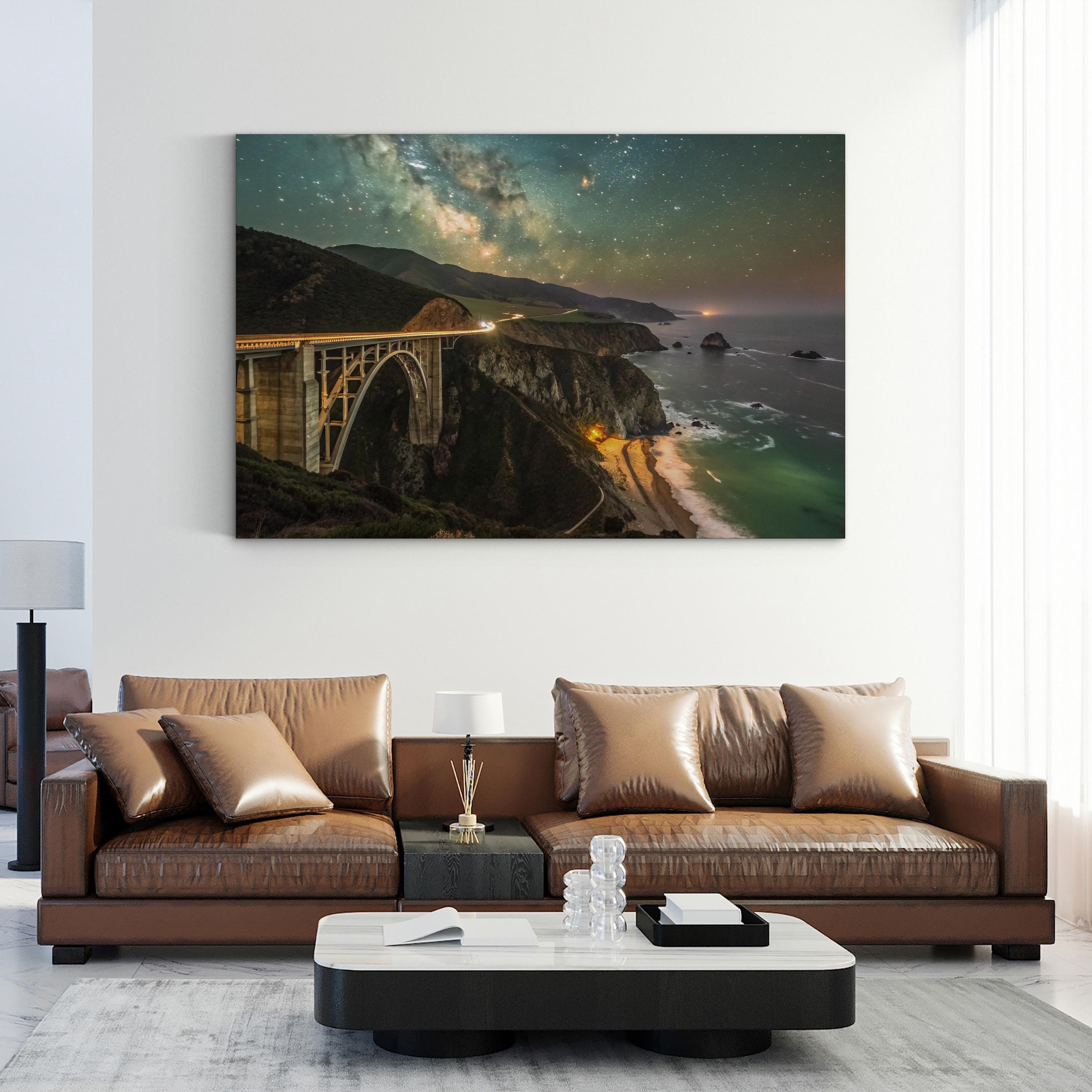 Bixby Bridge Big Sur Canvas Wall Art — Bixby Creek Bridge, Big Sur California Coastal Landscape Print