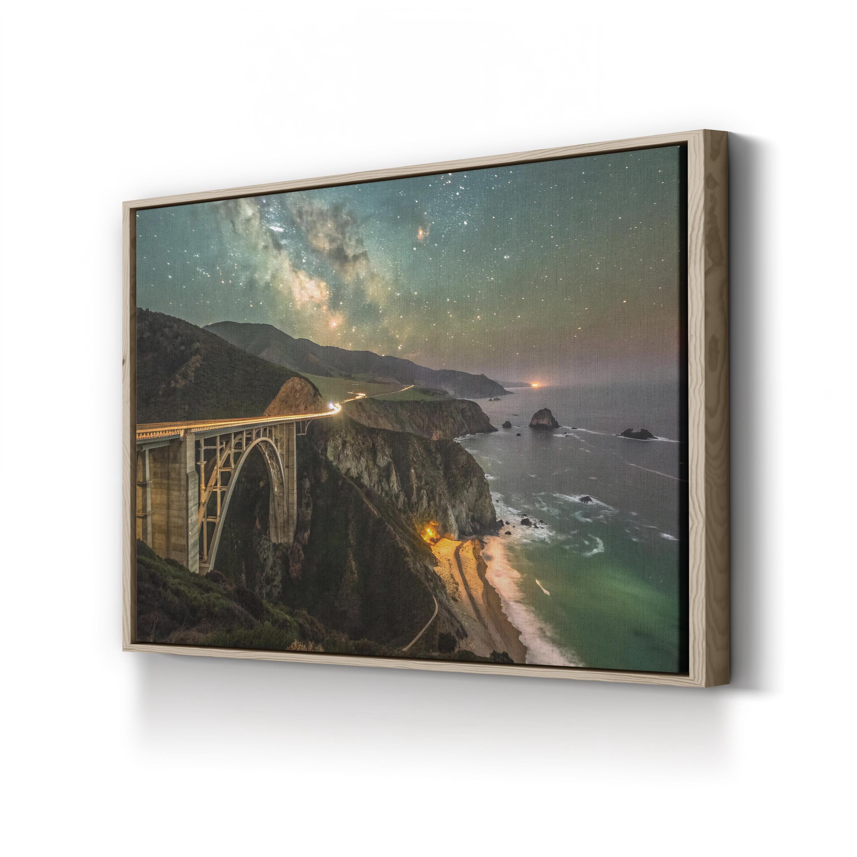Bixby Bridge Big Sur Canvas Wall Art — Bixby Creek Bridge, Big Sur California Coastal Landscape Print