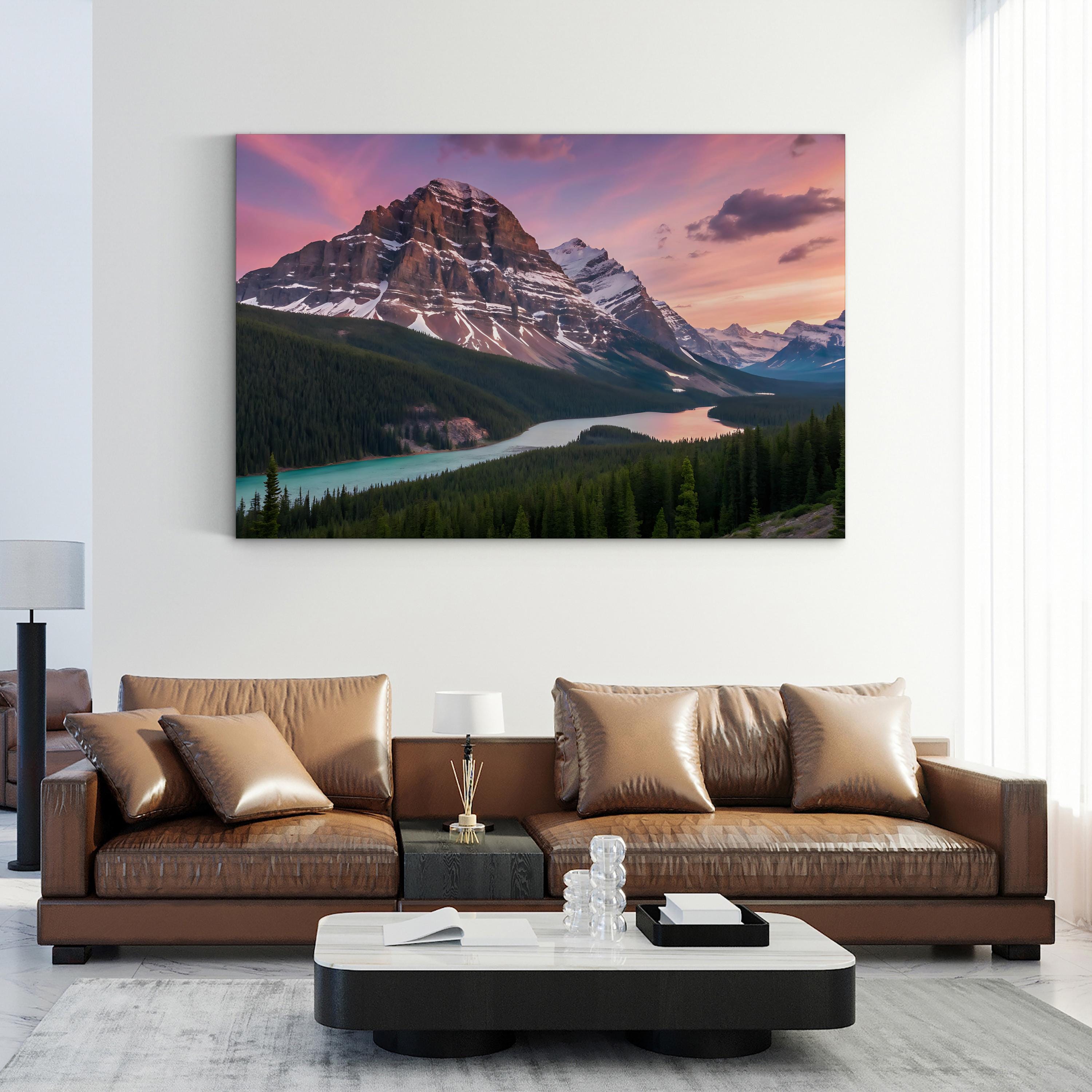 Mount Assiniboine – Vintage Photography Wall Art | Canadian Rockies Canvas Print