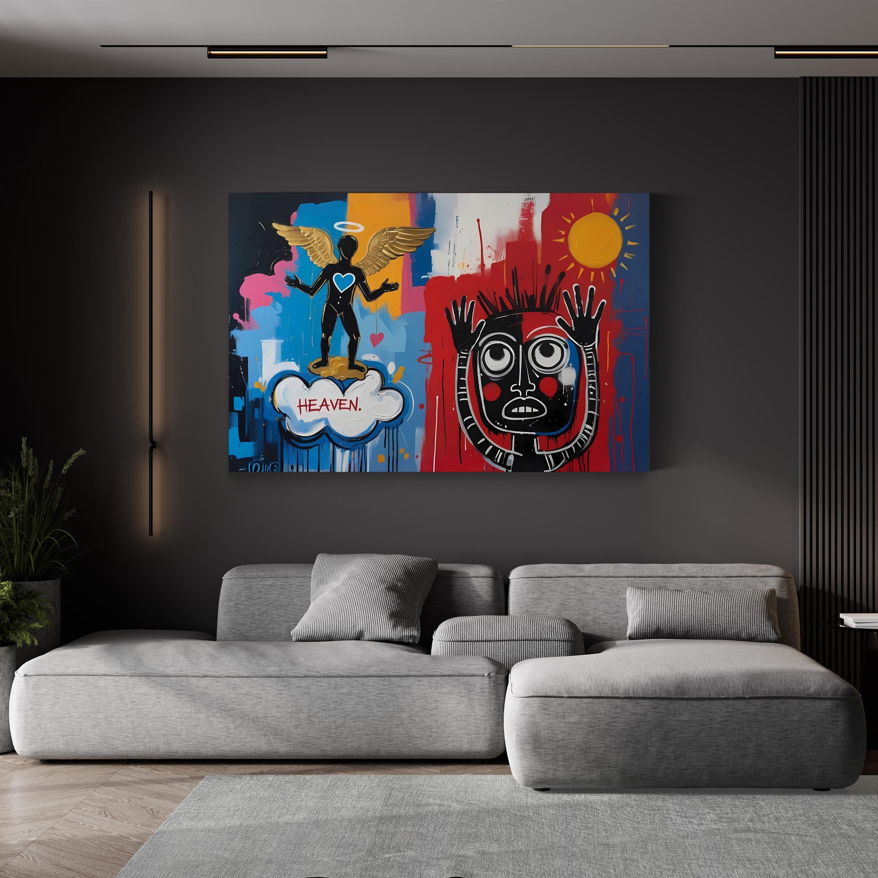 Abstract Hands – Period Illustration Wall Art | Colorful Motivational Canvas Print