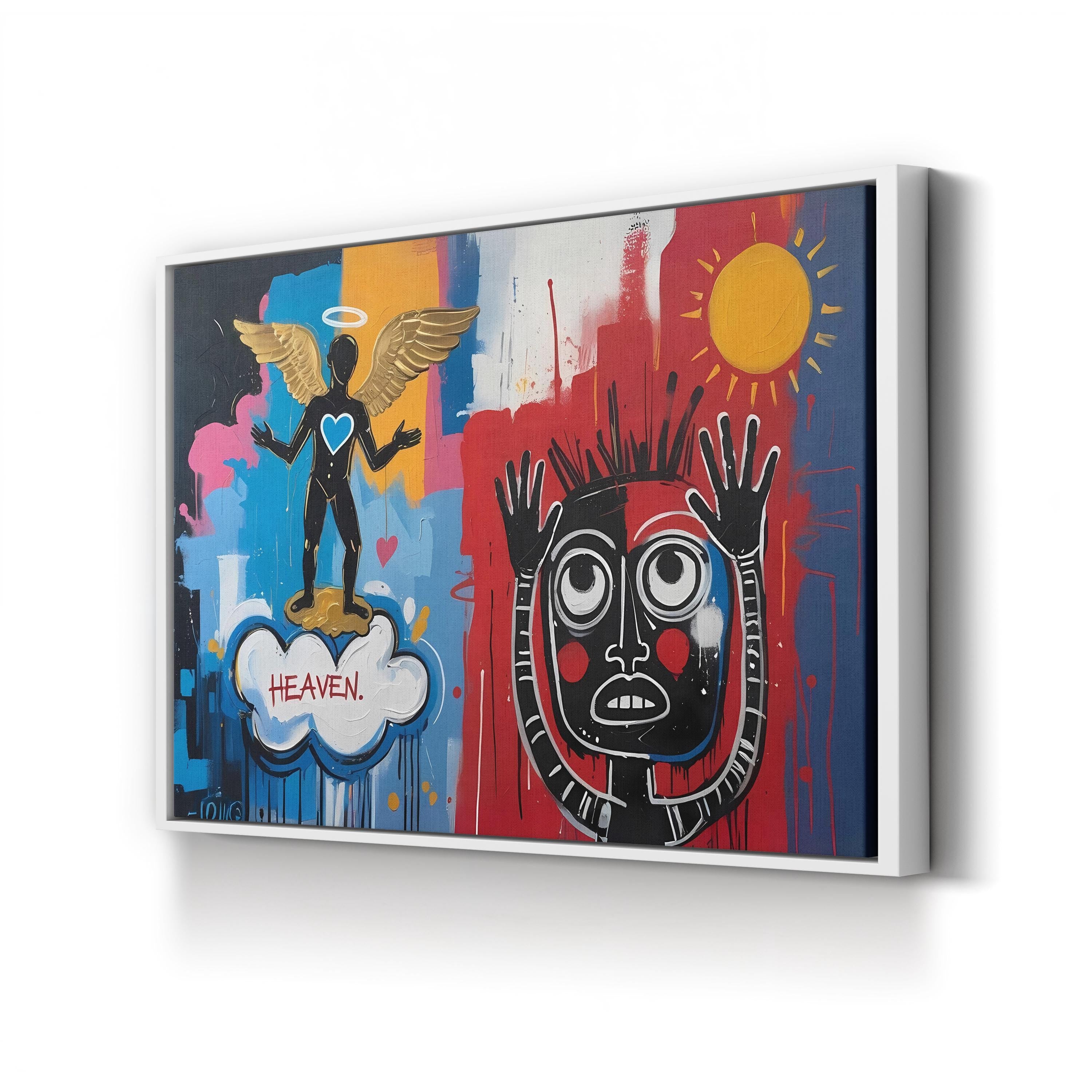 Abstract Hands – Period Illustration Wall Art | Colorful Motivational Canvas Print
