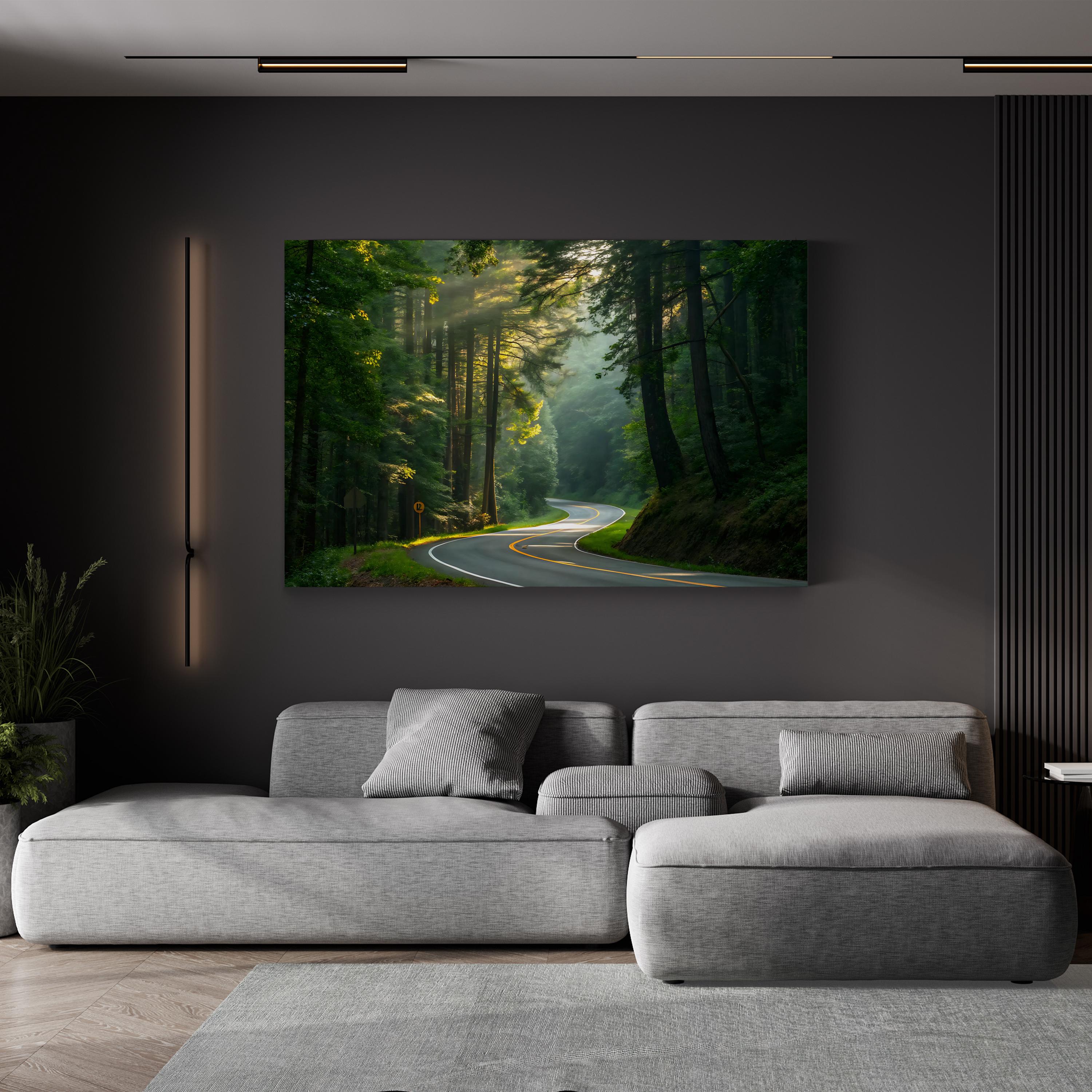 Country Road Scenic – Vintage Photography Wall Art | Countryside Landscape Canvas Print