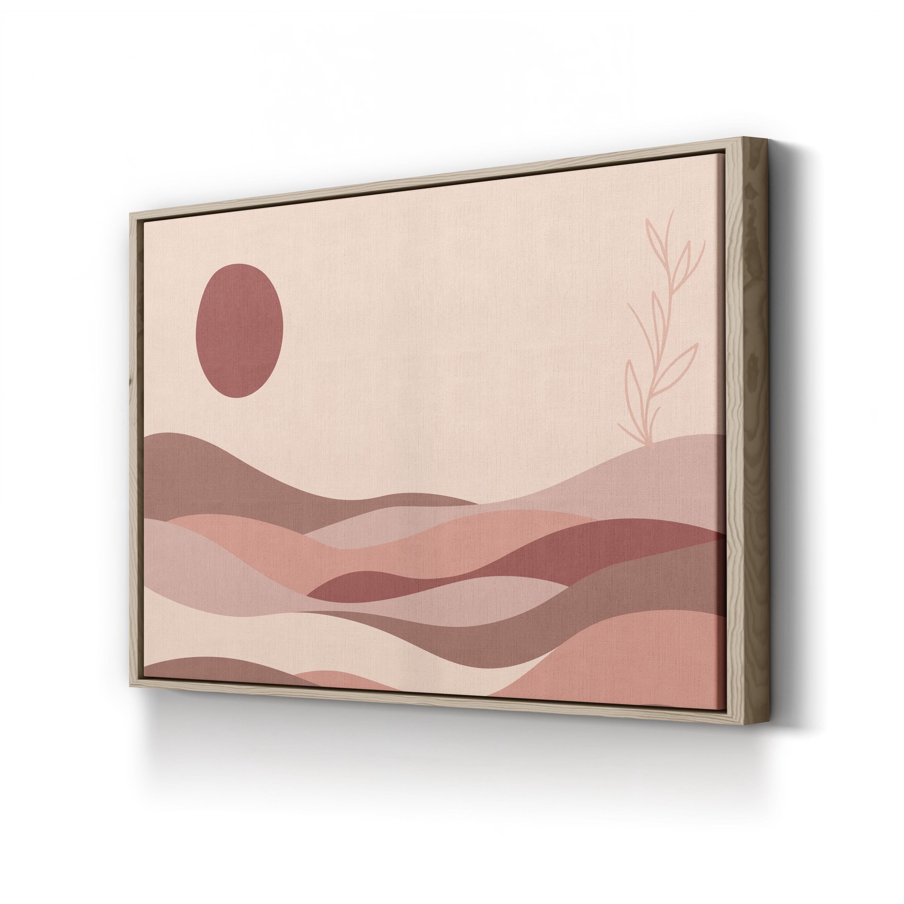 Boho Desert Dunes – Period Illustration Wall Art | Minimalist Bohemian Landscape Canvas Print