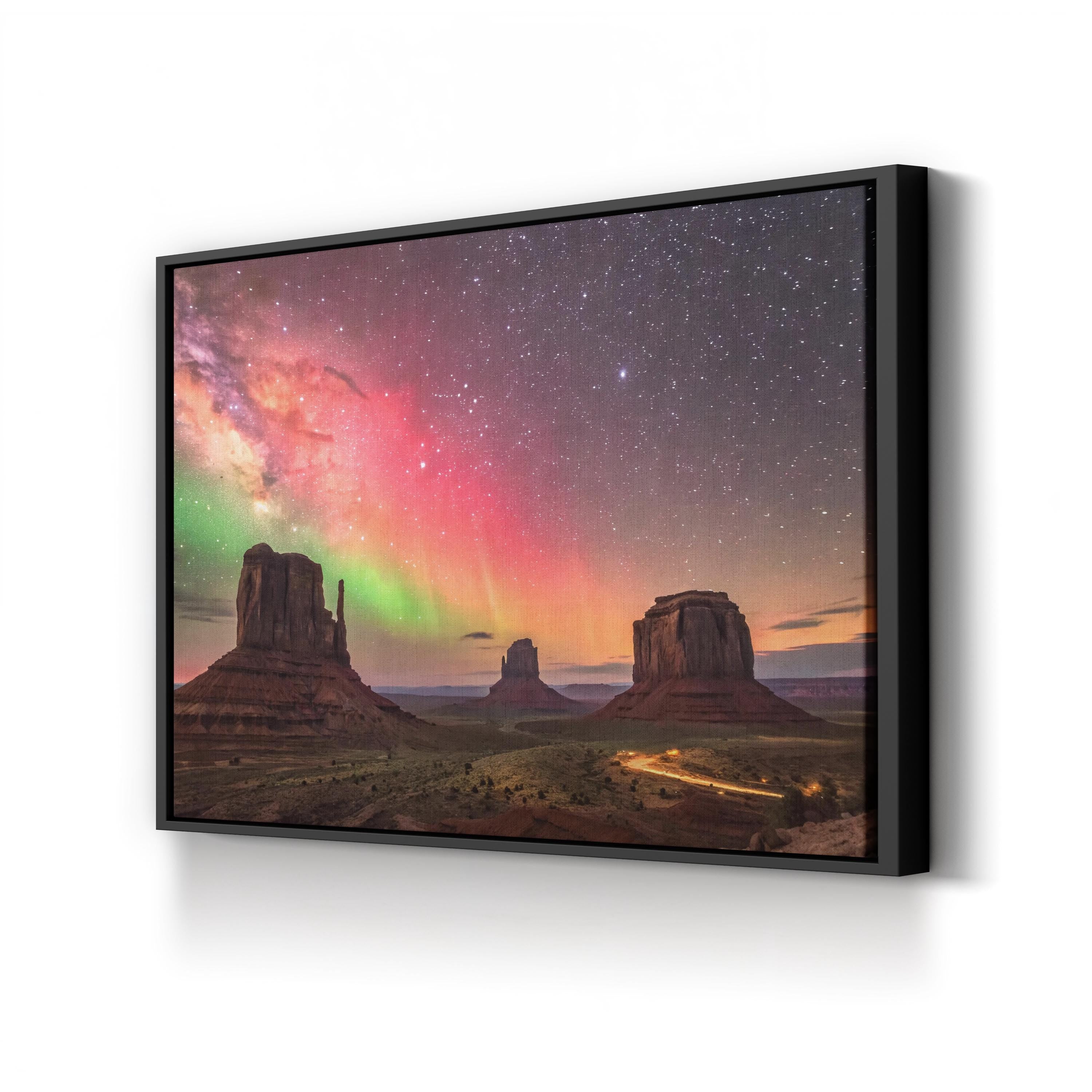 Desert Sunset Rock Panorama – Vintage Photography Wall Art | Nature Landscape Canvas Print