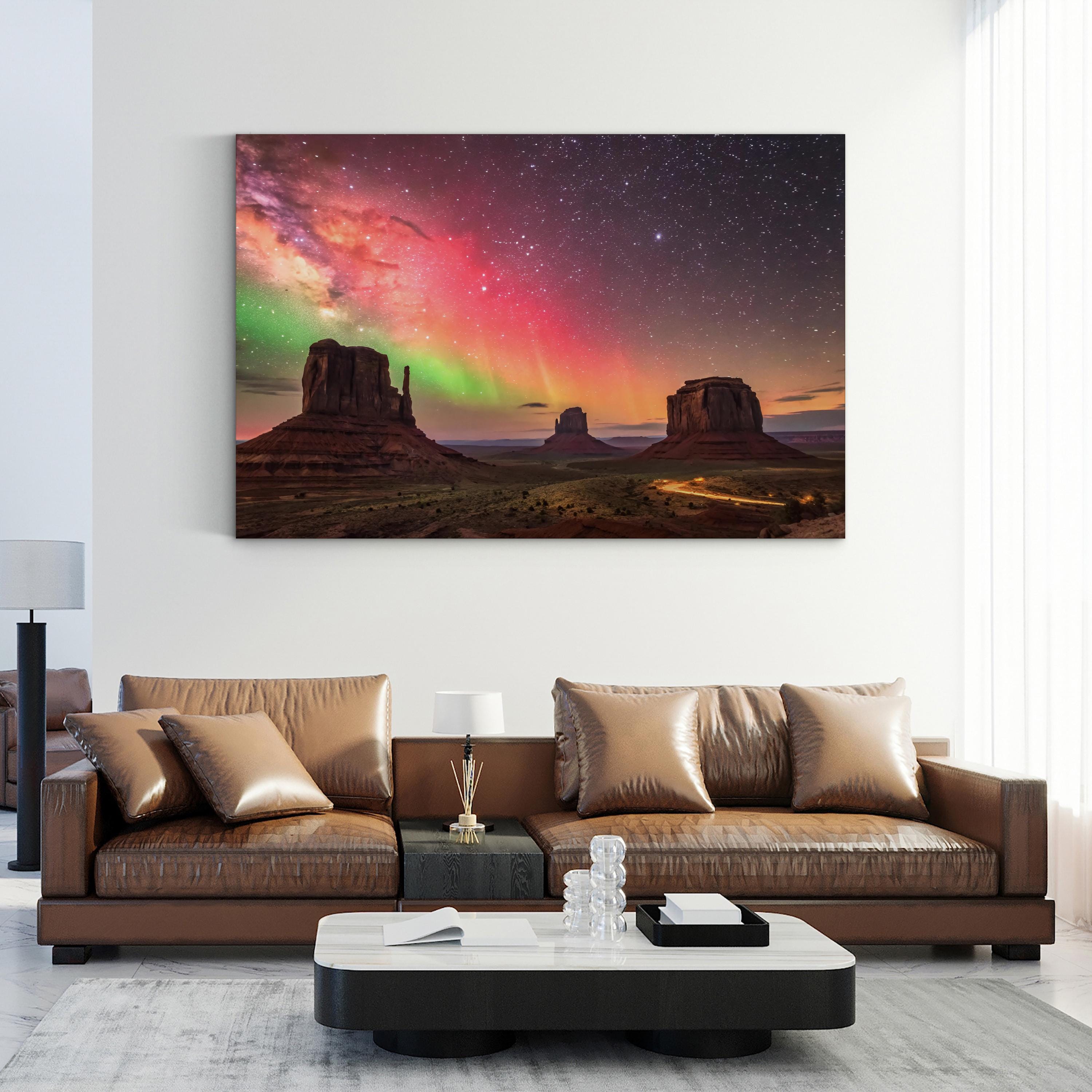 Desert Sunset Rock Panorama – Vintage Photography Wall Art | Nature Landscape Canvas Print