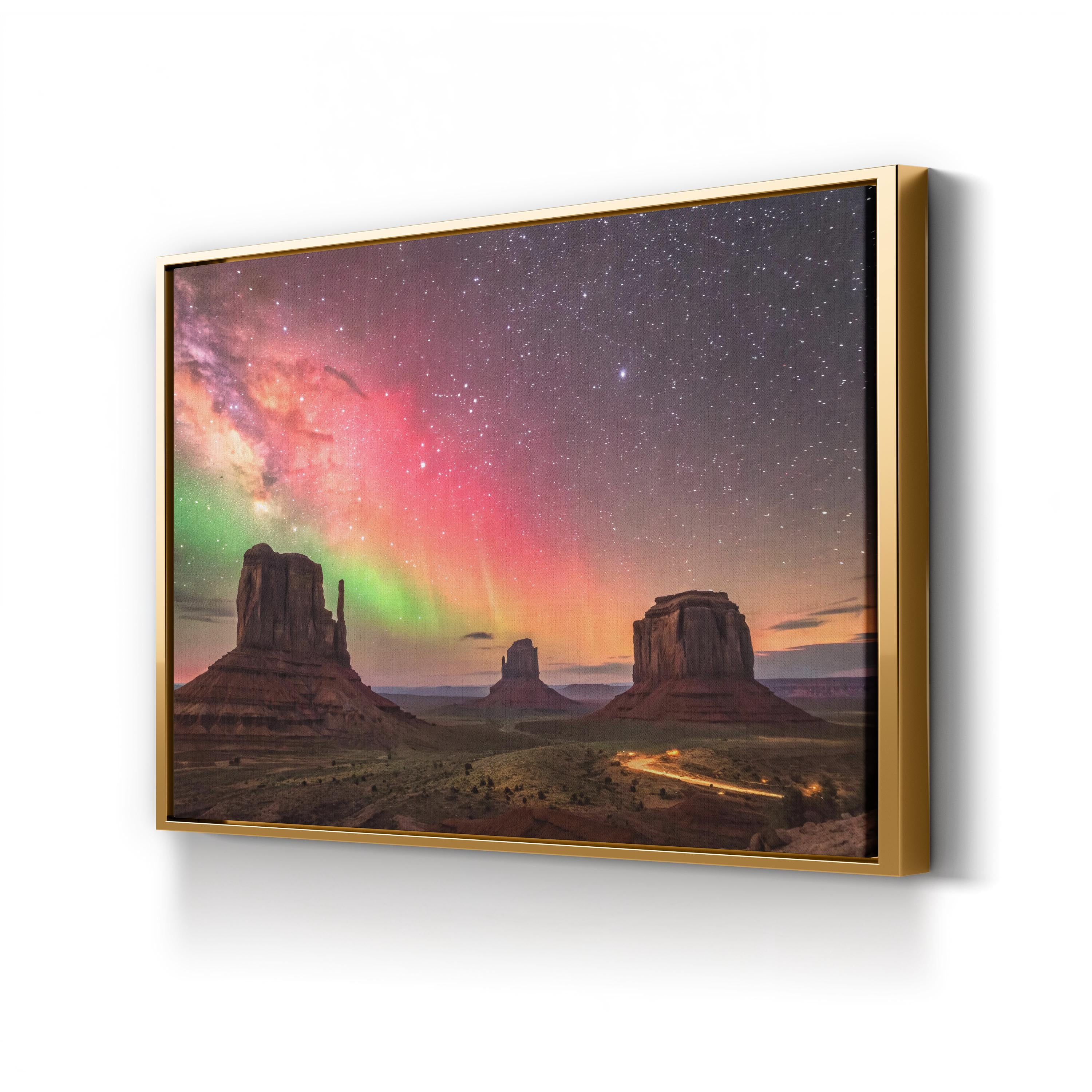 Desert Sunset Rock Panorama – Vintage Photography Wall Art | Nature Landscape Canvas Print