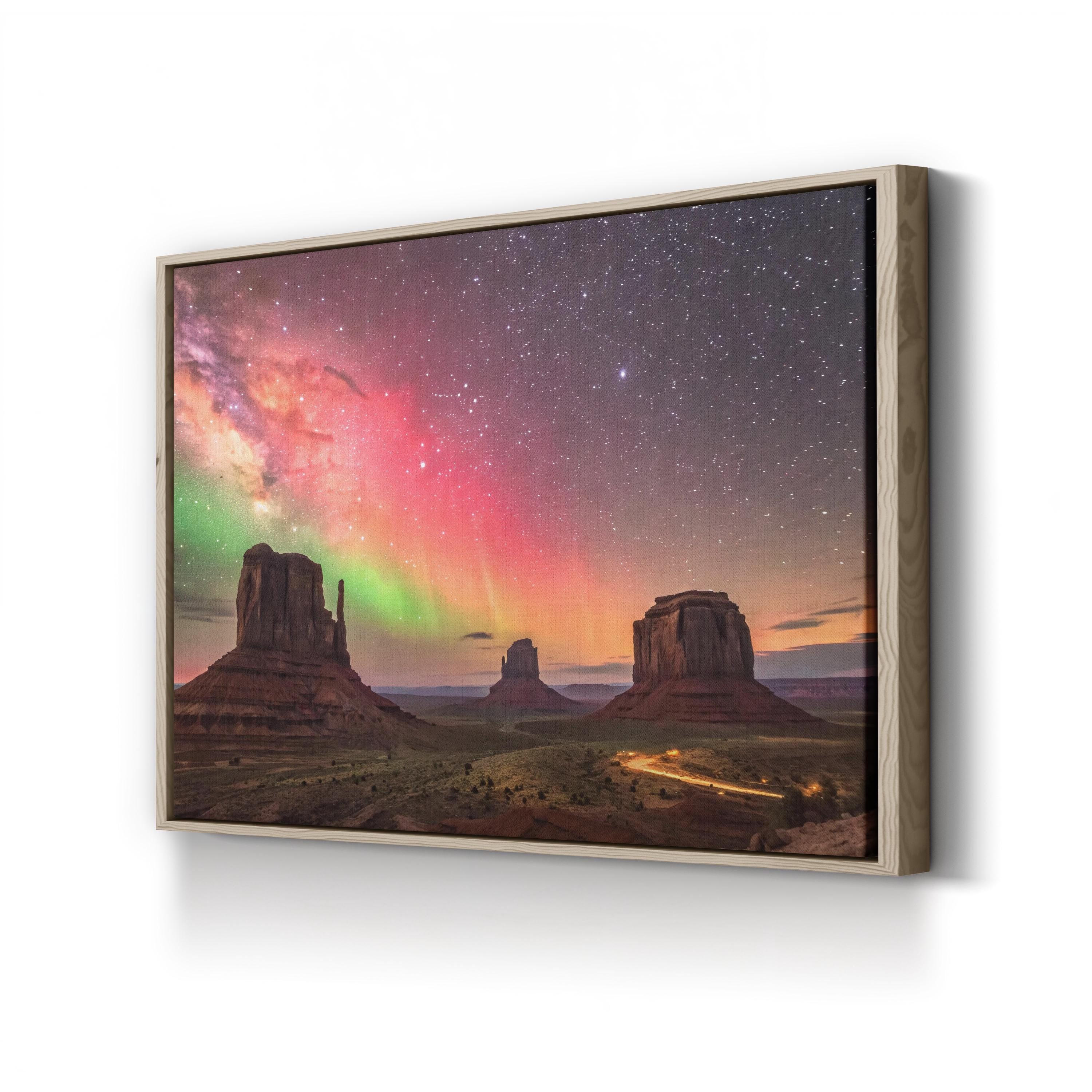 Desert Sunset Rock Panorama – Vintage Photography Wall Art | Nature Landscape Canvas Print