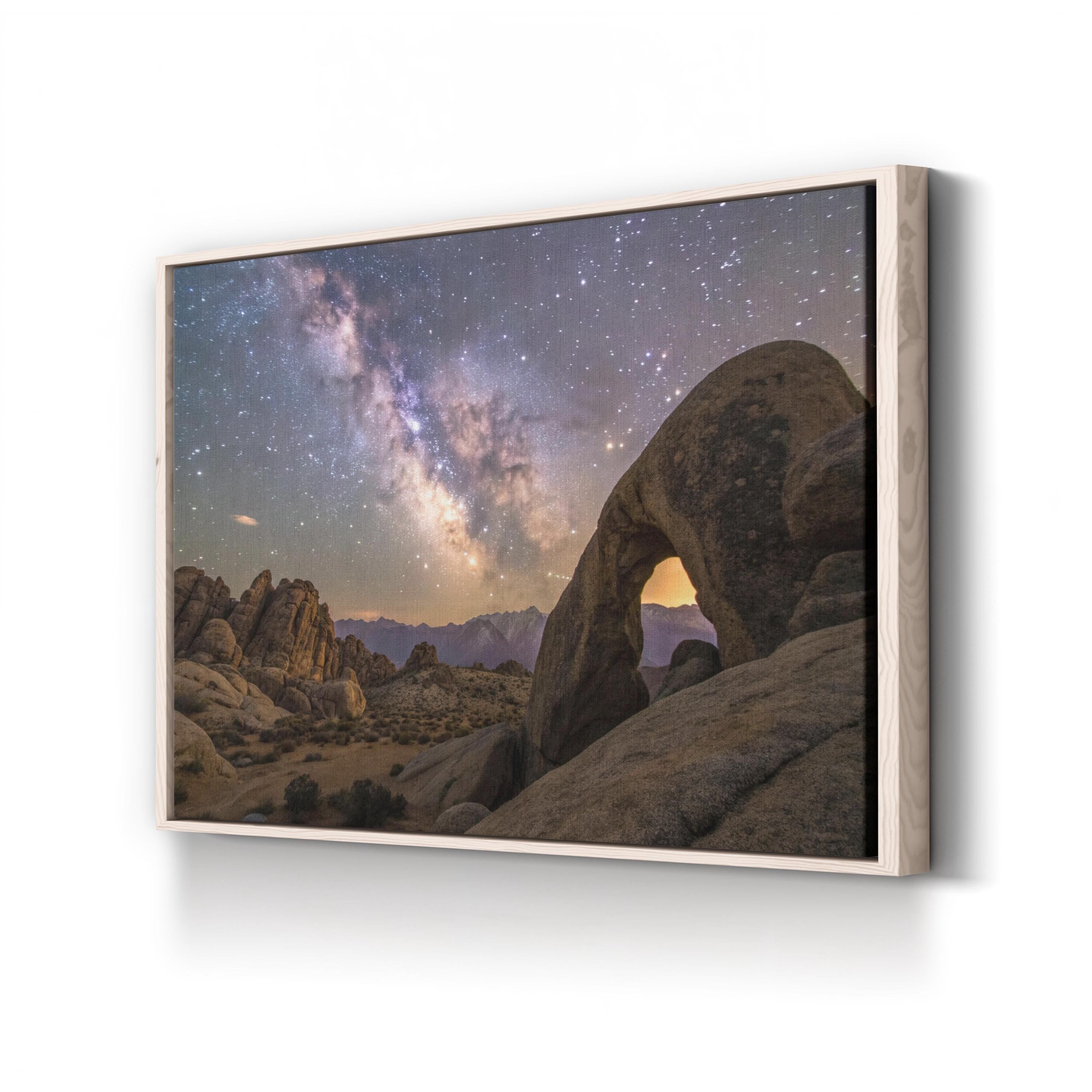 Milky Way Desert Arch – Vintage Photography Wall Art | Starry Night Canvas Print