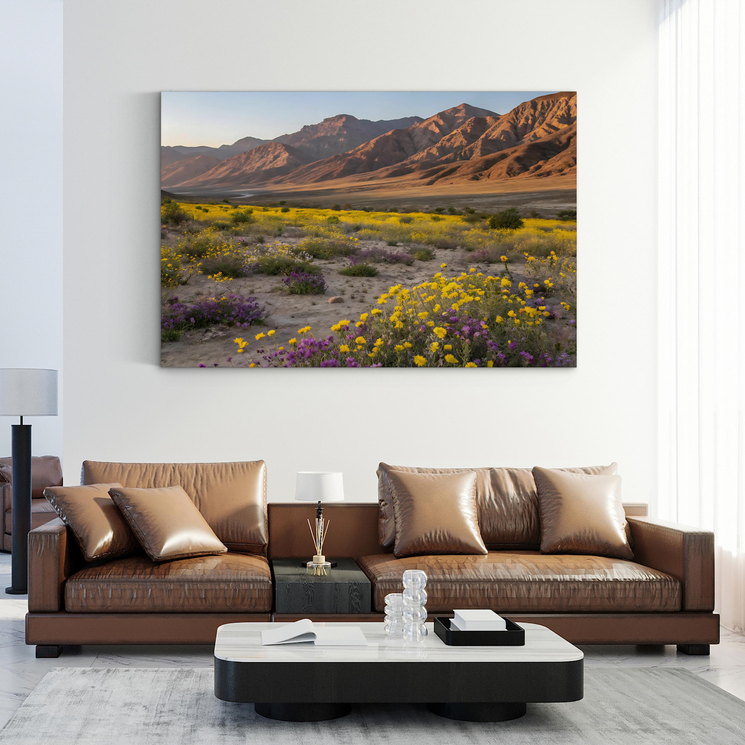 Desert Superbloom – Vintage Photography Wall Art | Floral Landscape Canvas Print