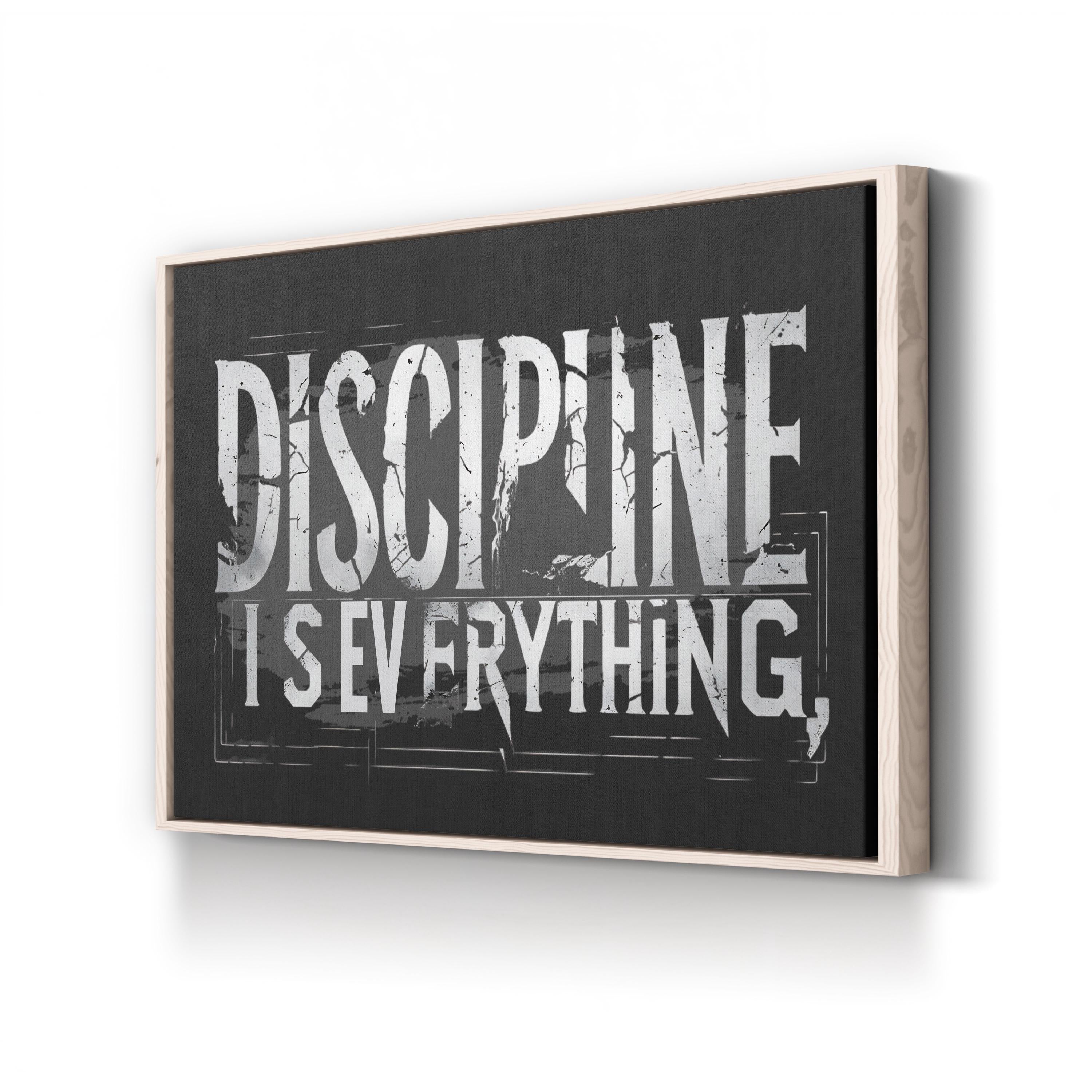 DISCIPLINE IS EVERYTHING Motivational Typography Wall Art