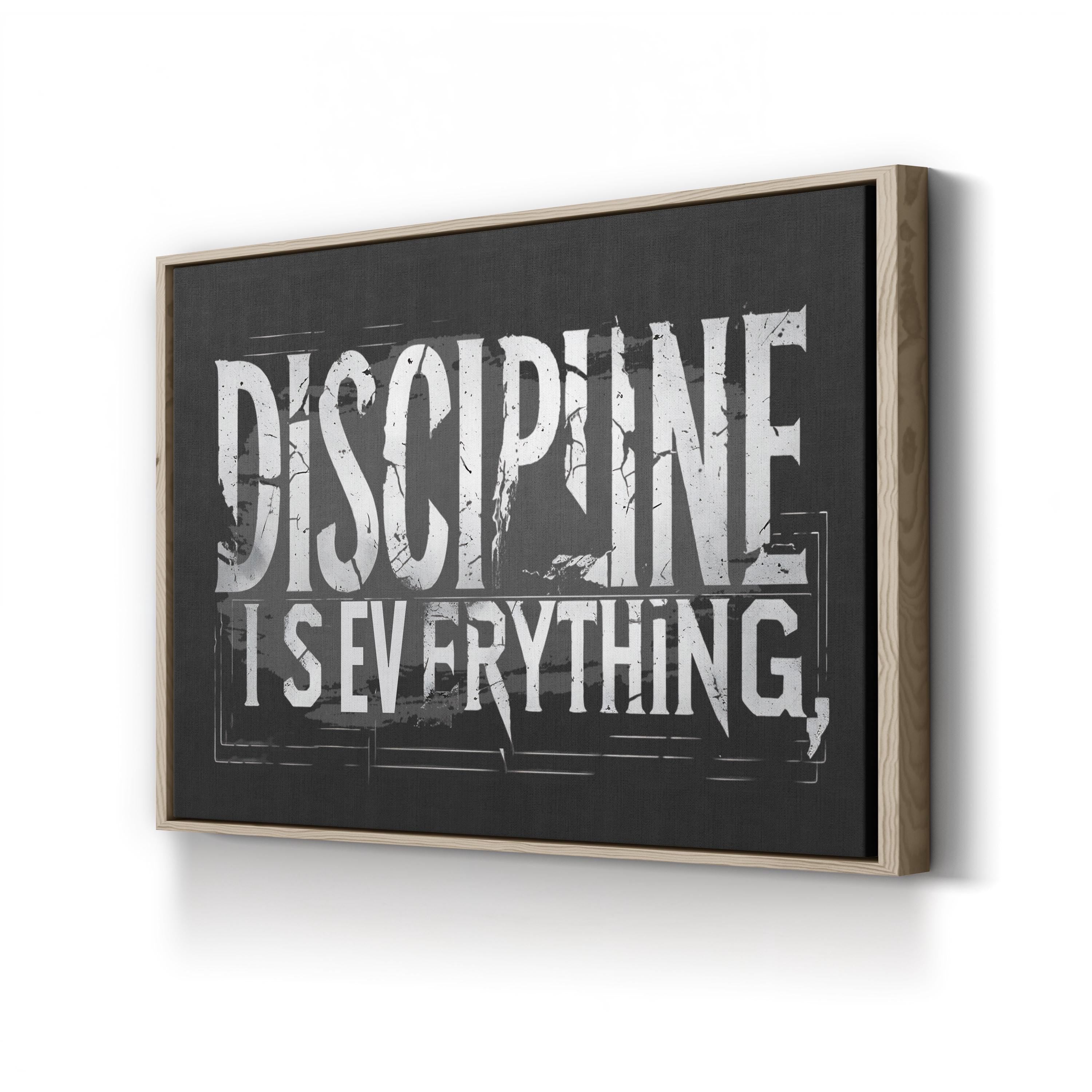DISCIPLINE IS EVERYTHING Motivational Typography Wall Art
