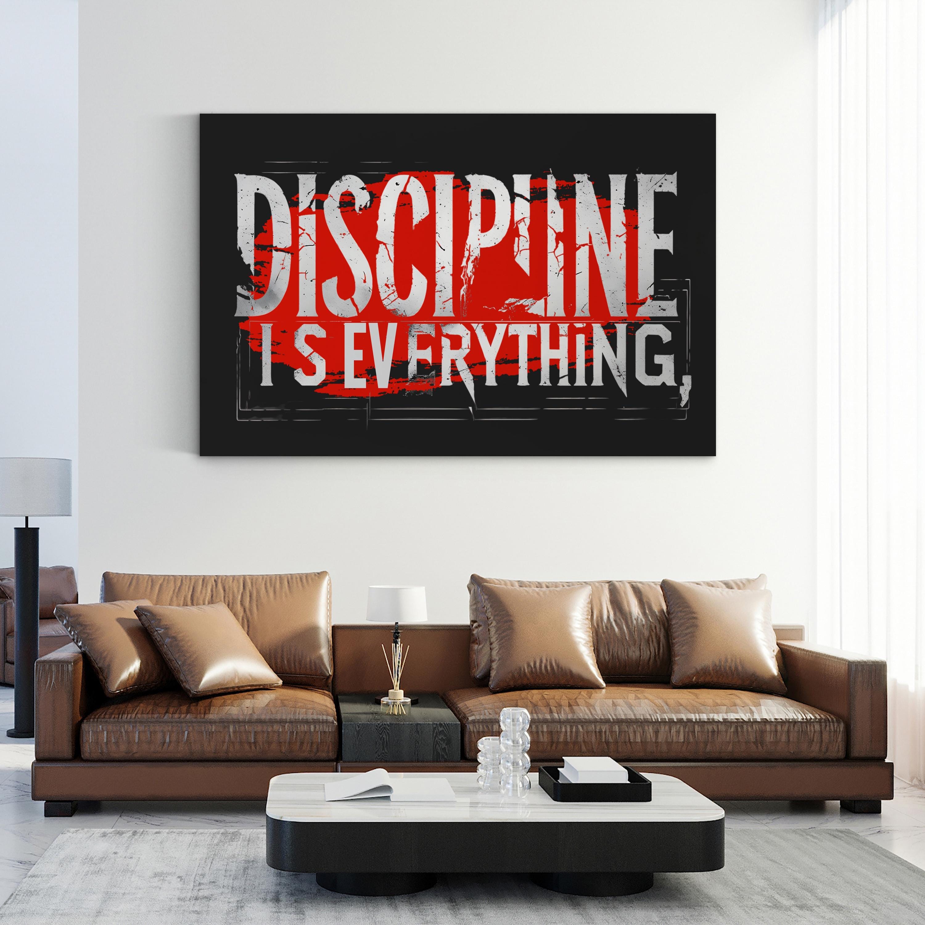 Motivational DISCIPLINE IS EVERYTHING Typography Wall Art