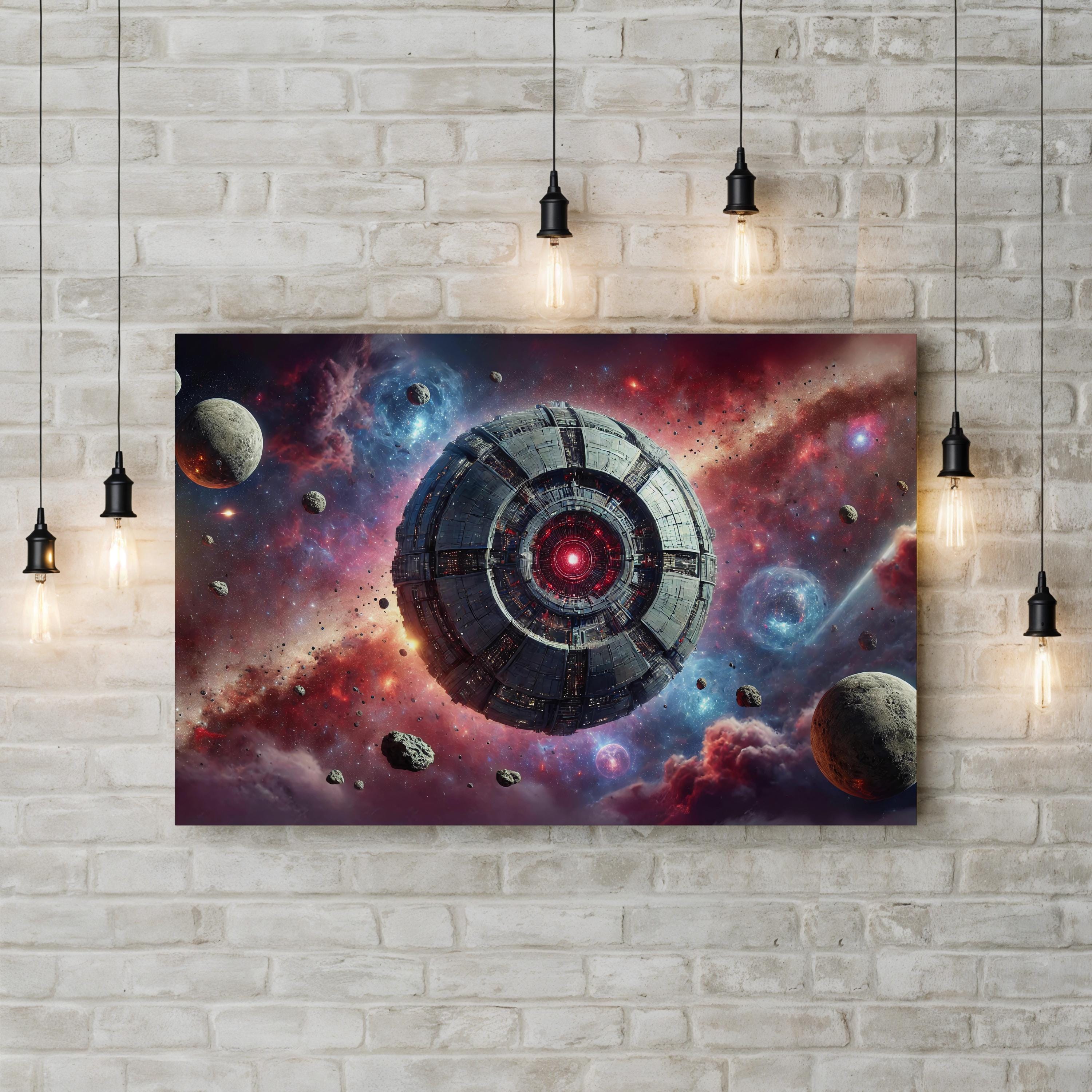 Cosmic Disturbance Canvas – Motivational Galaxy Wall Art