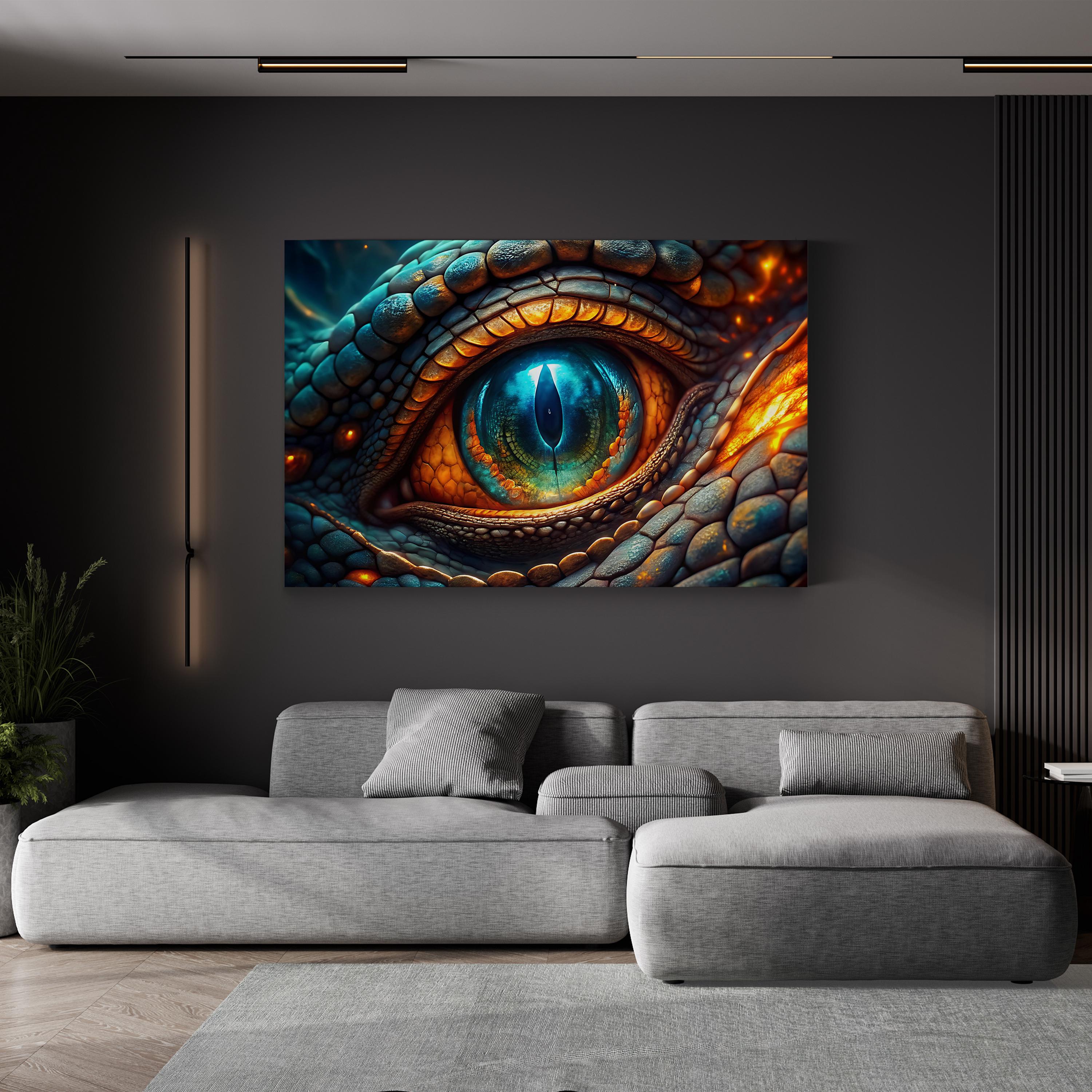 Dragon’s Eye Fantasy – Period Illustration Wall Art | Mystical Canvas Print