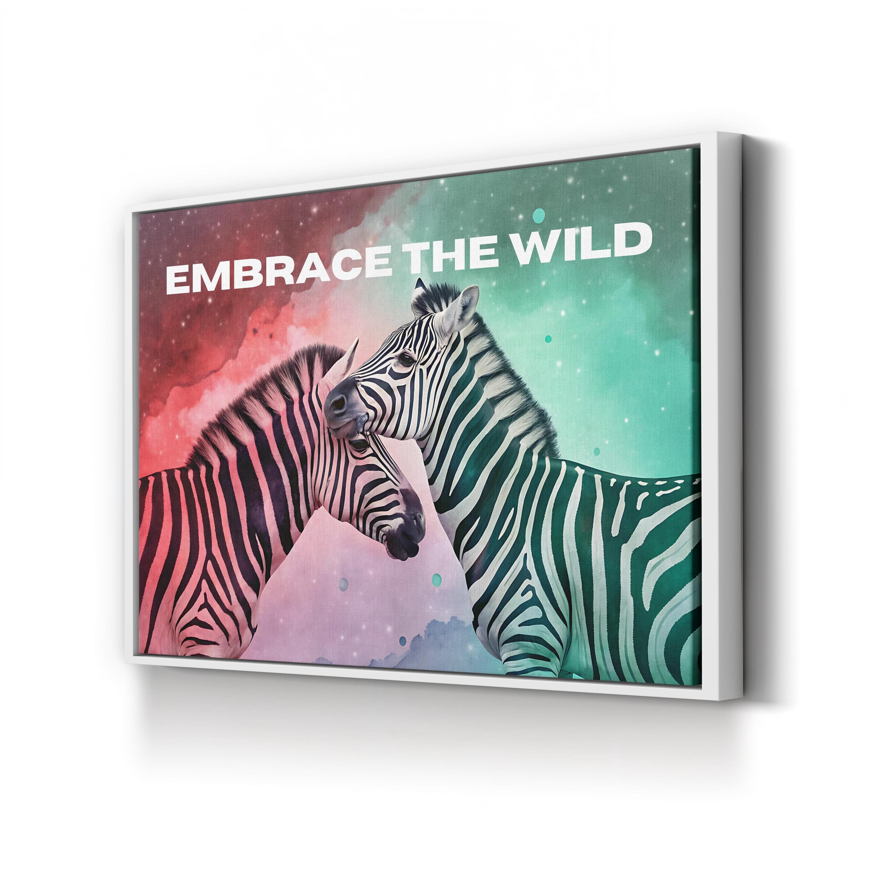 Colorful Zebra Canvas – Modern Pop Wildlife Wall Art