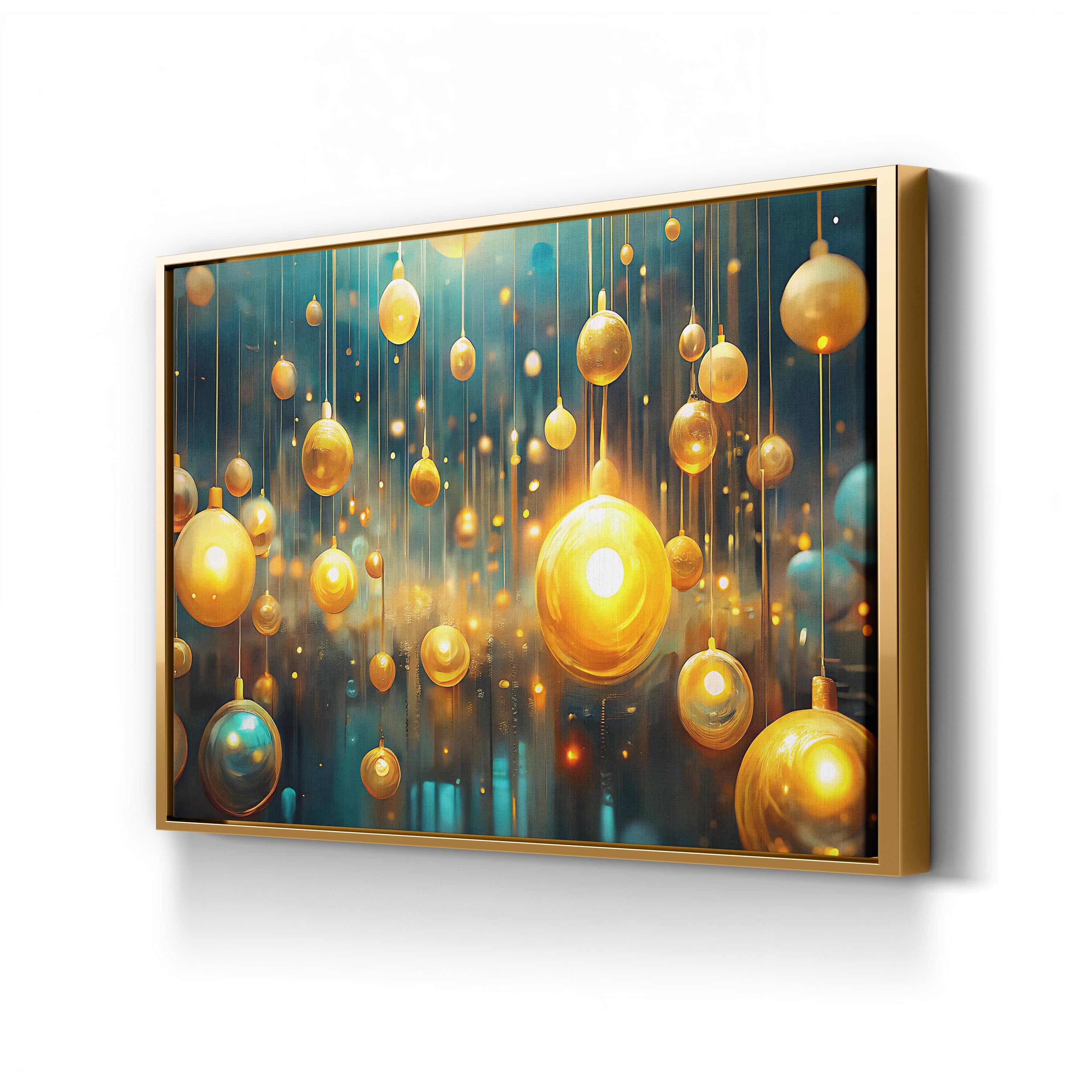 Abstract Luminous Orbs – Period Illustration Wall Art | Contemporary Light Canvas Print