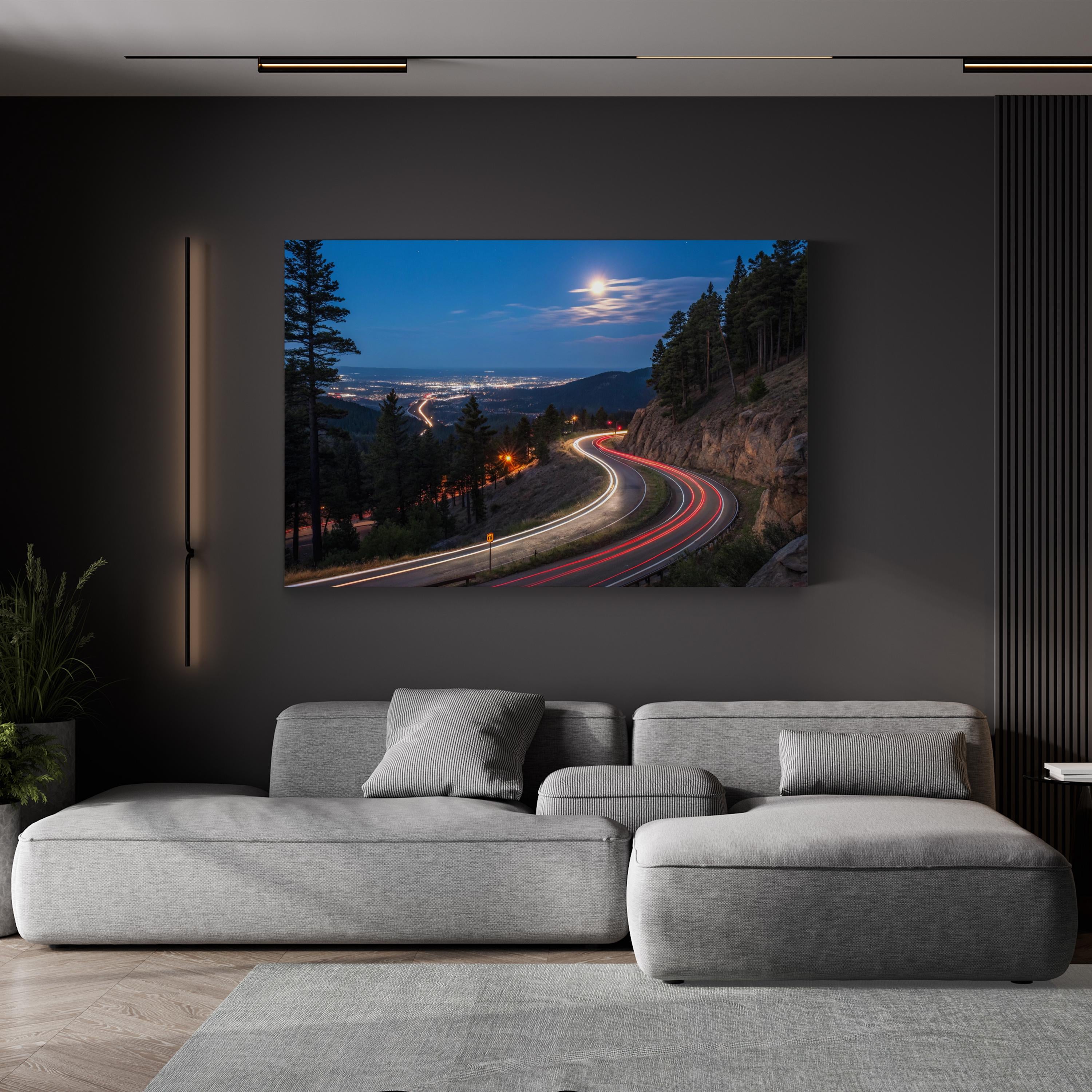 Boulder Colorado Mountain Road – Vintage Photography Wall Art | Scenic Landscape Canvas Print