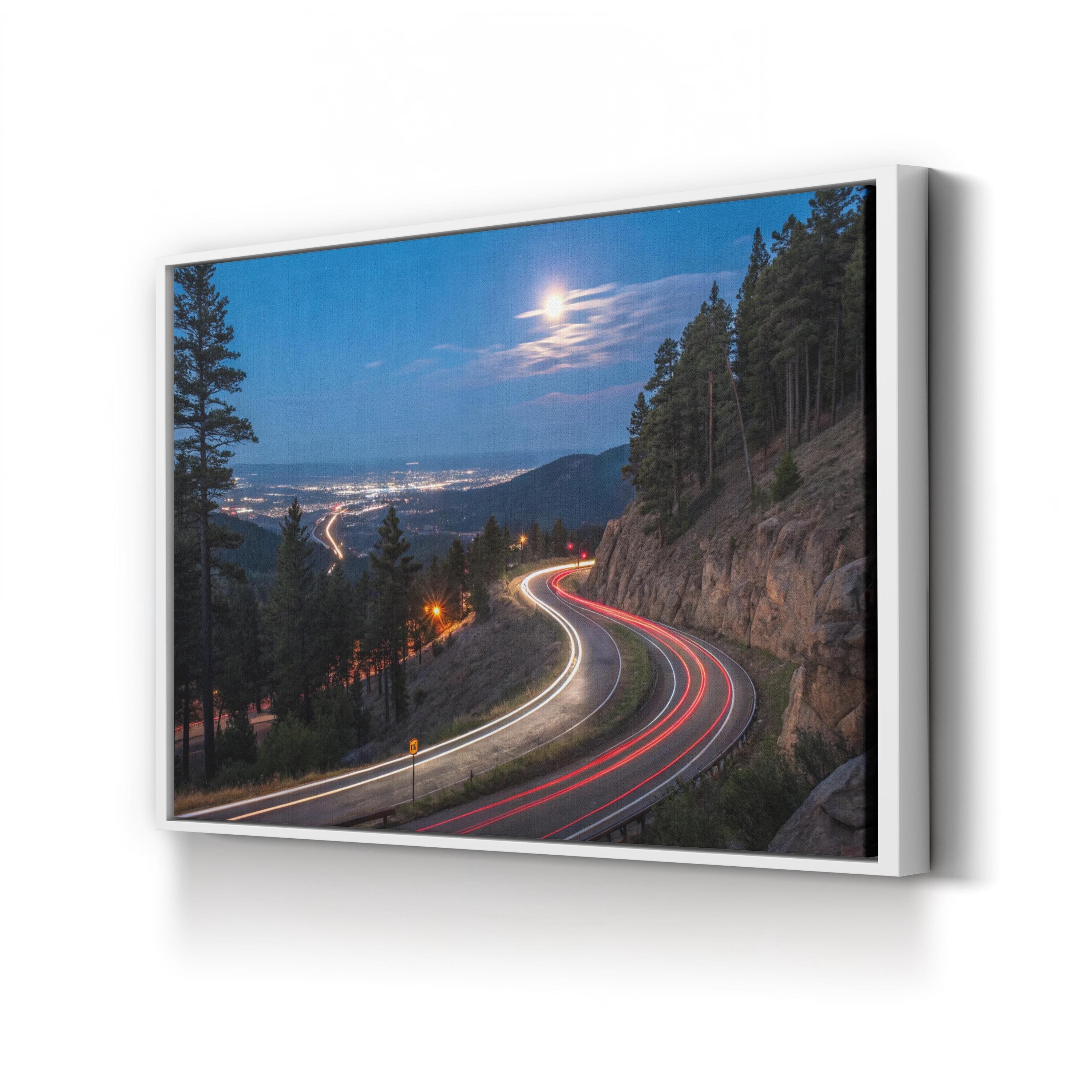 Boulder Colorado Mountain Road – Vintage Photography Wall Art | Scenic Landscape Canvas Print