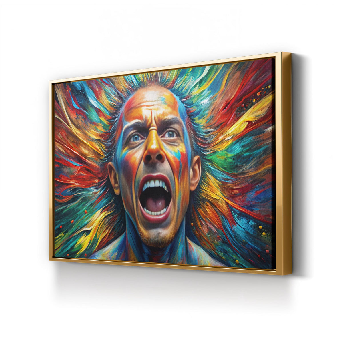 Colorful Horror Scream Expressionist Portrait