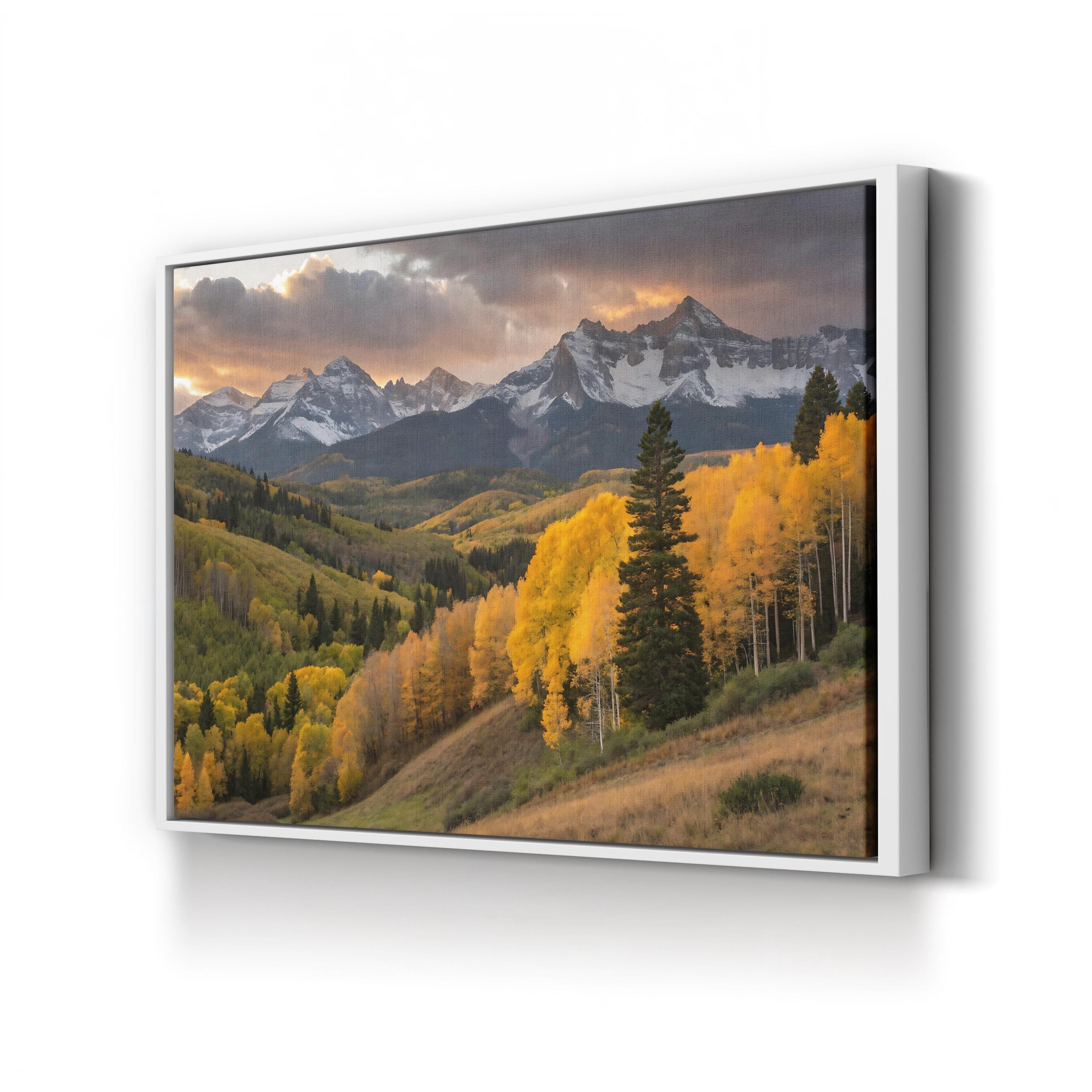 Fall Mountain Foliage – Vintage Photography Wall Art | Autumn Landscape Canvas Print