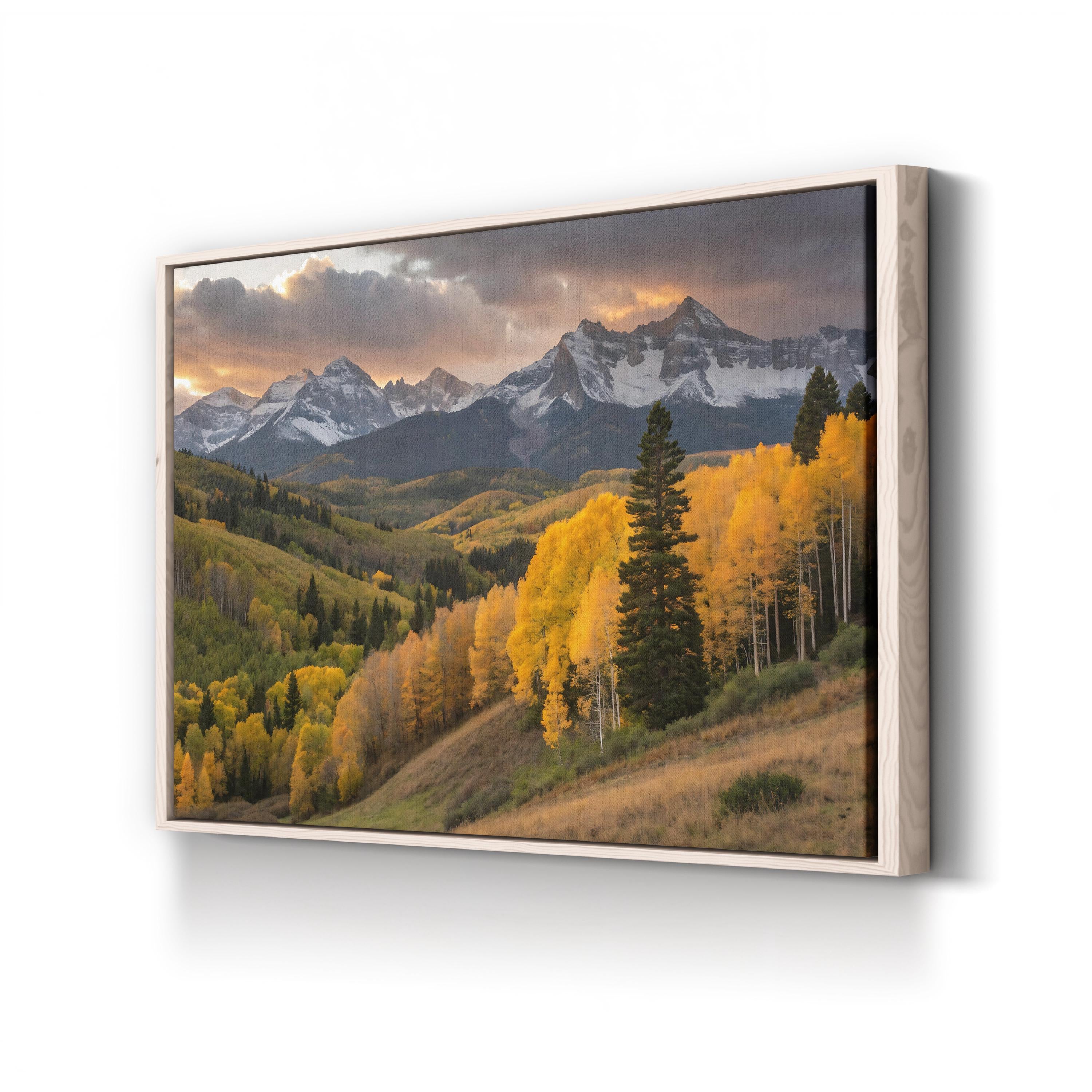 Fall Mountain Foliage – Vintage Photography Wall Art | Autumn Landscape Canvas Print